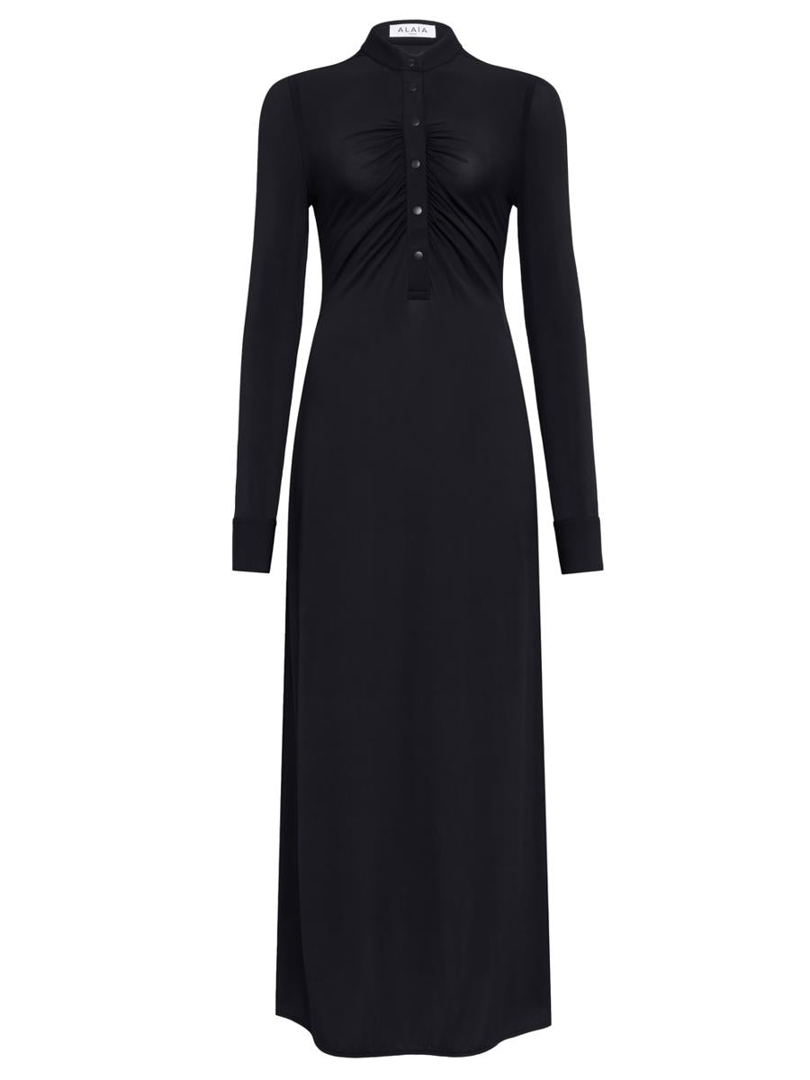 Alaïa Soft Jersey Dress With Ruffles Clothing