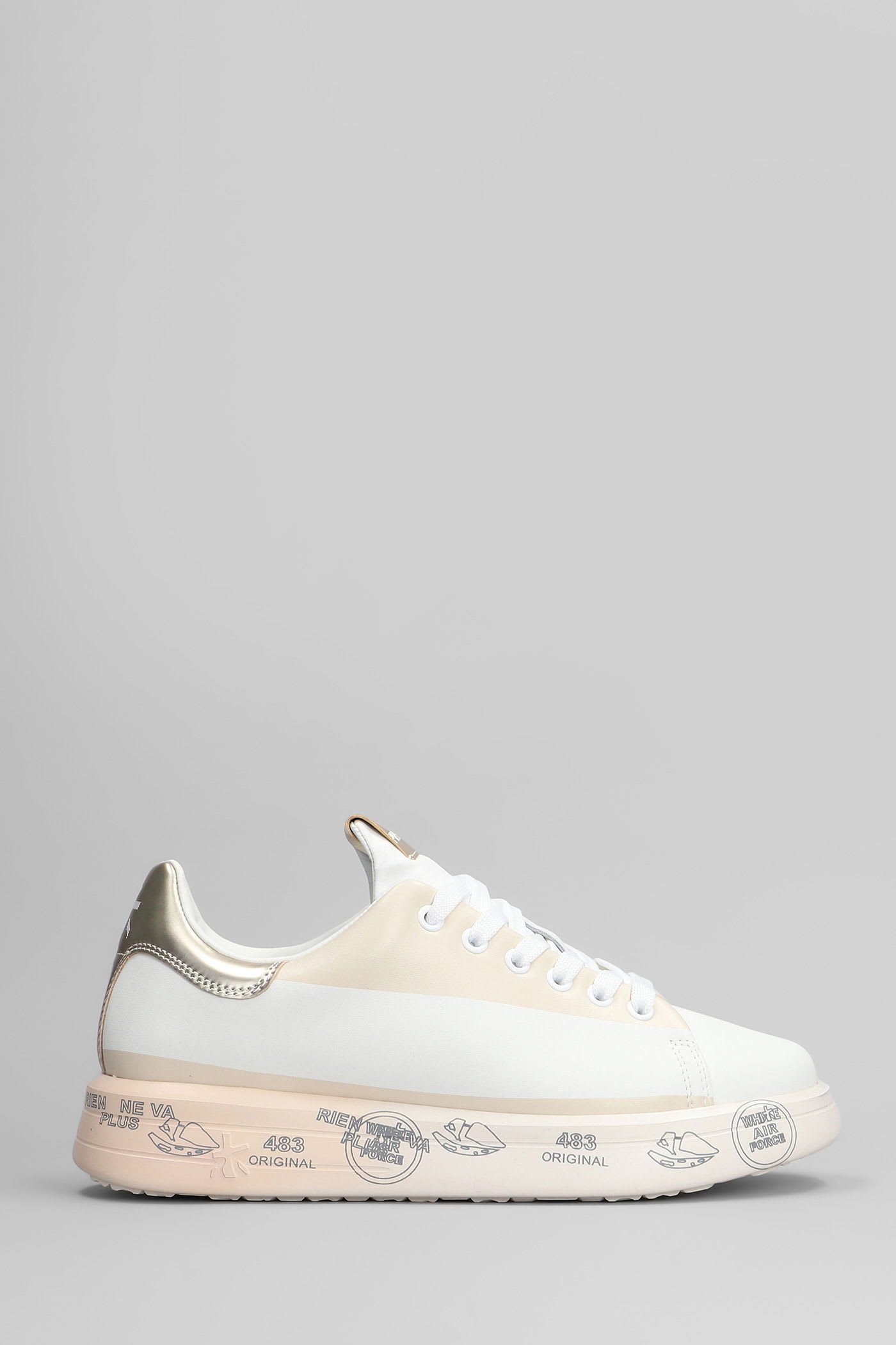 Premiata Belle Sneakers In White Leather