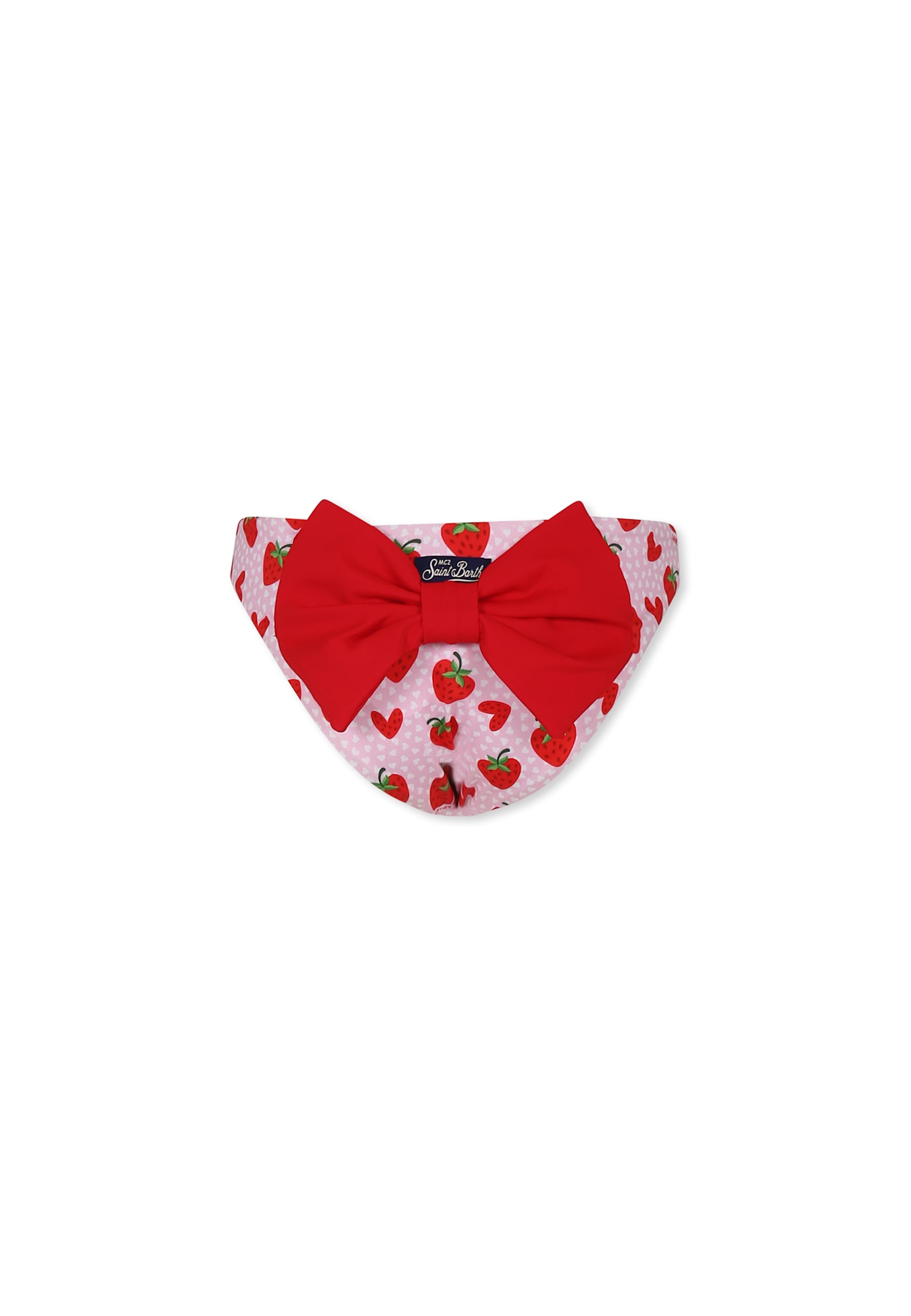 MC2 Saint Barth Pink Swim Briefs For Girl With Strawberries