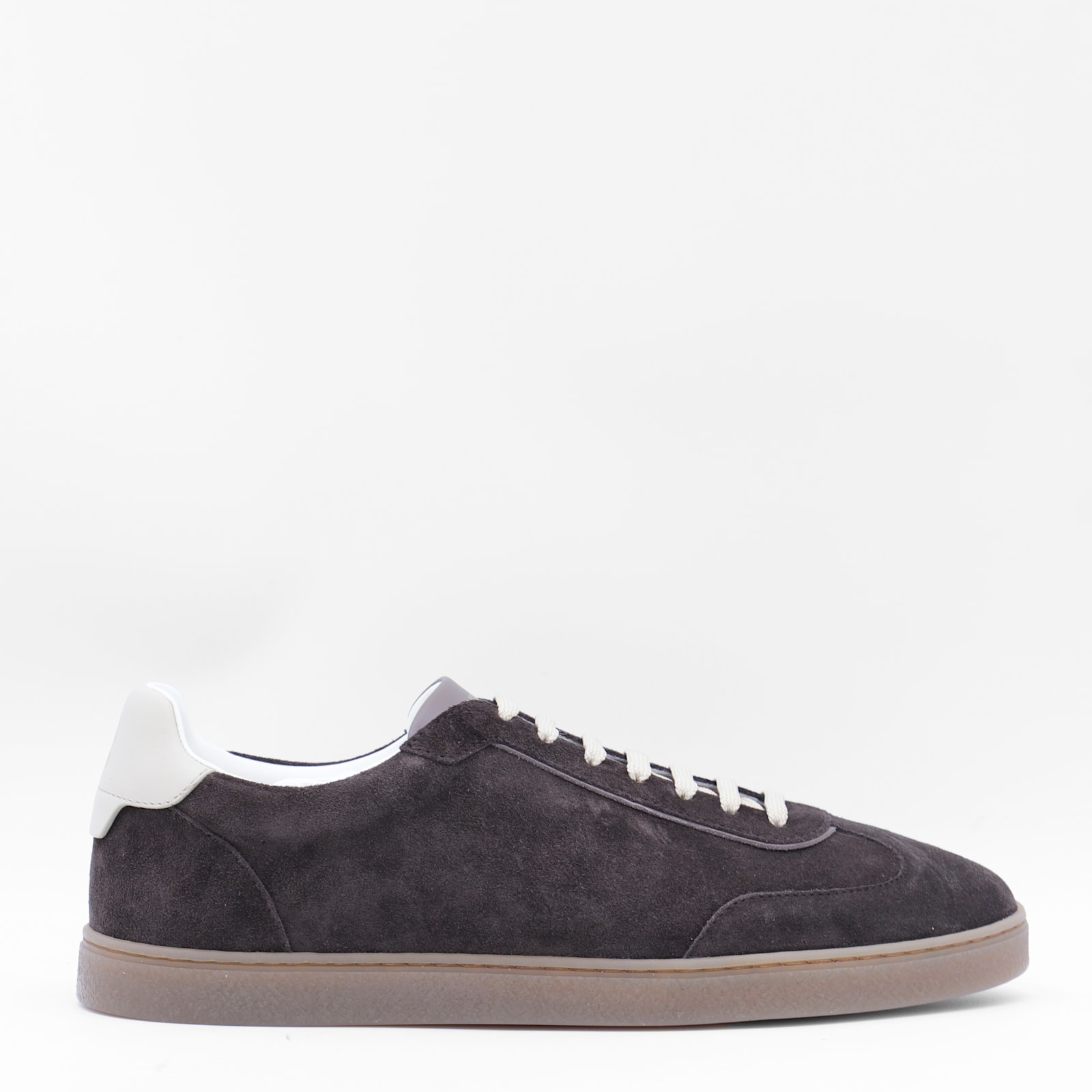 Brunello Cucinelli Dark Brown Leather Sneakers