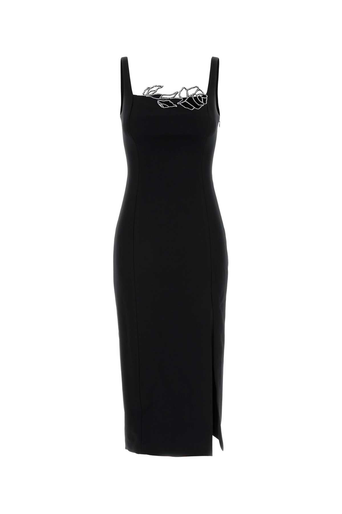 Blumarine Black Stretch Crepe Dress