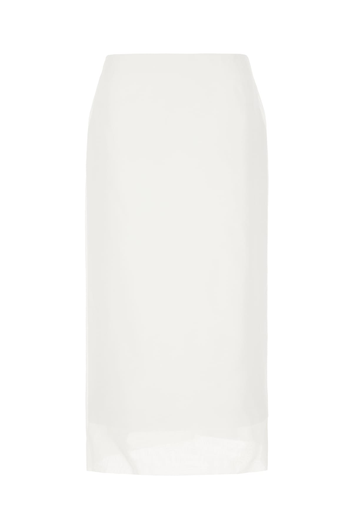 SportMax White Cotton Skirt