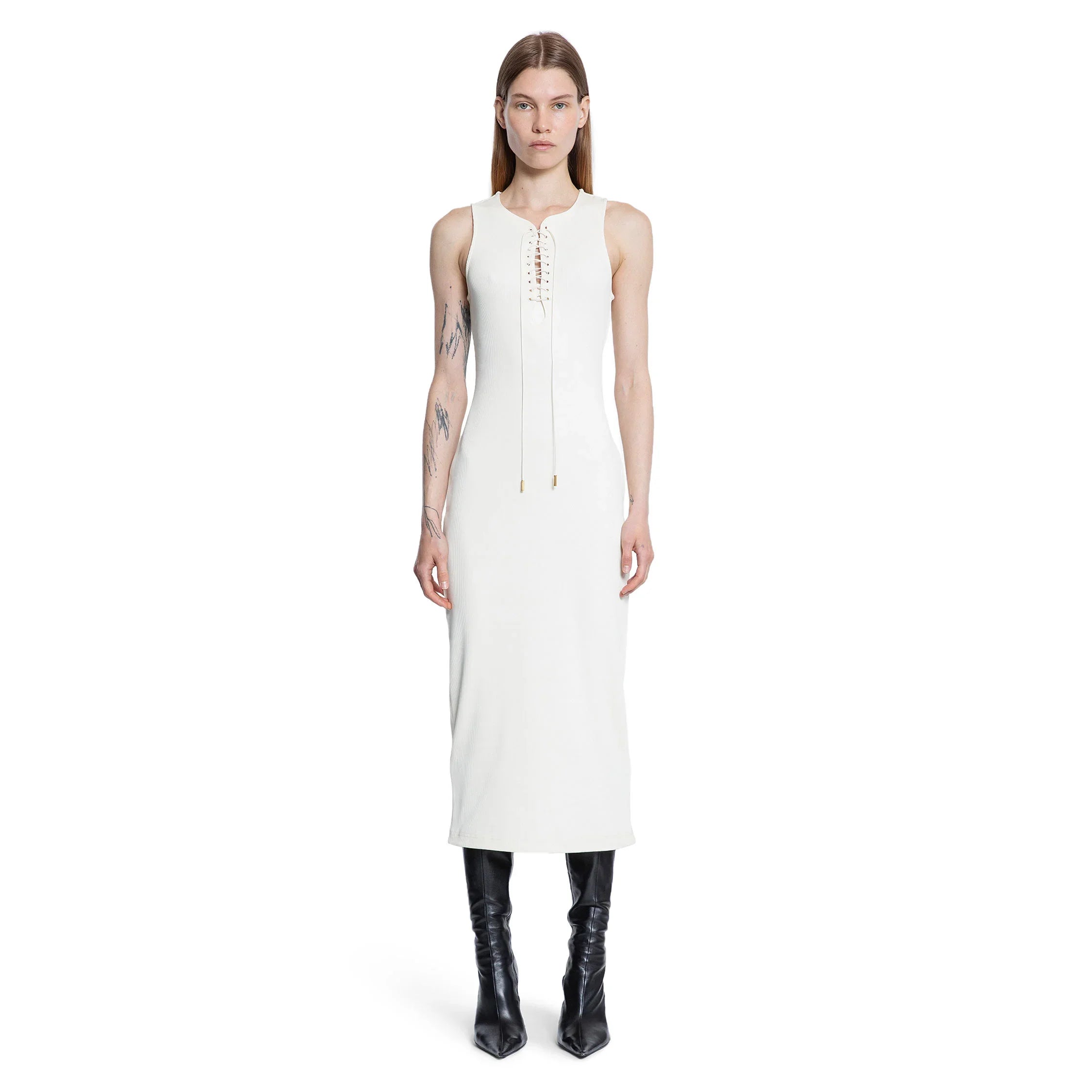 Lace-Up Tank Dress