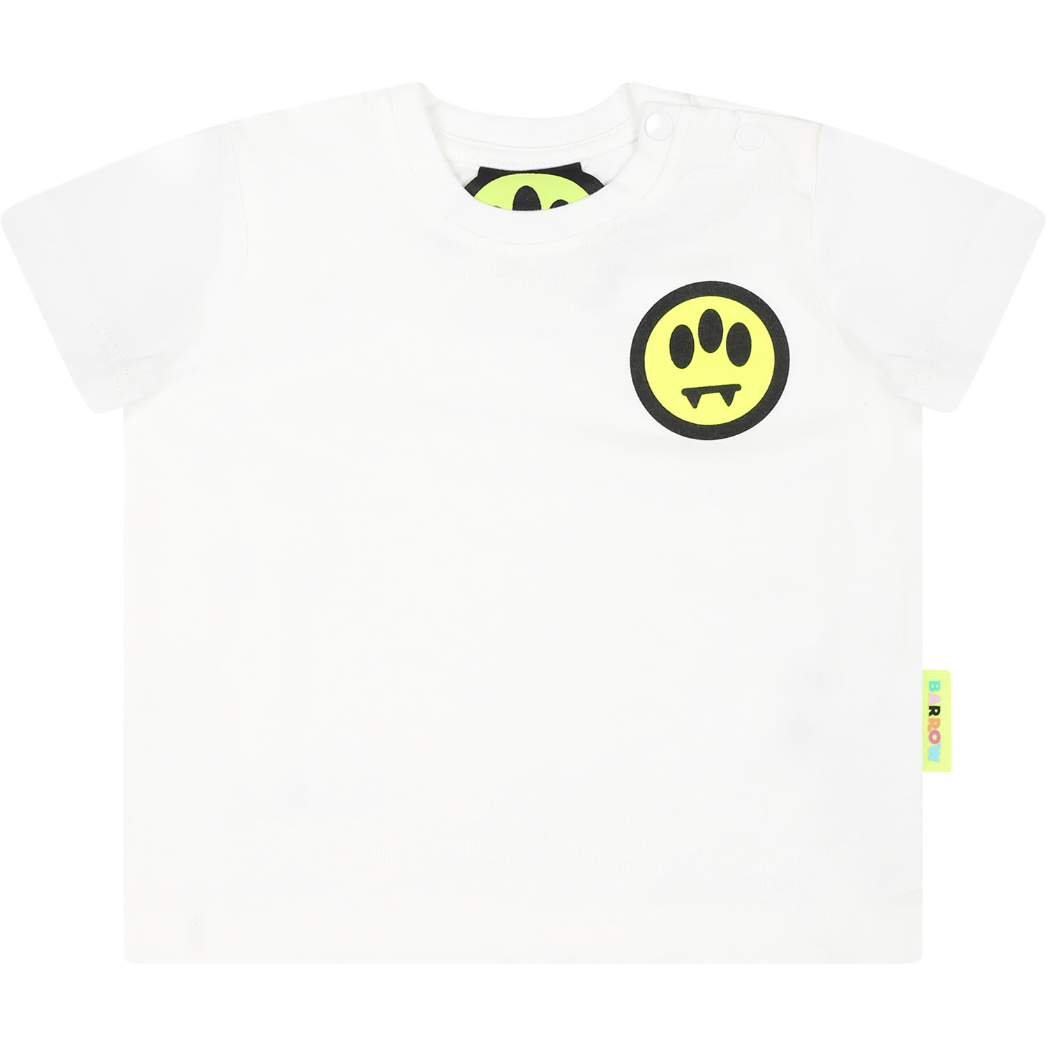 Barrow White T-shirt For Babykids With Smiley