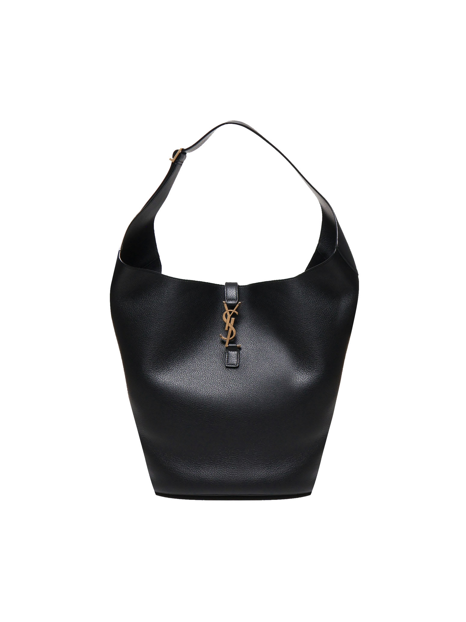 Saint Laurent Black Leather Hobo Le 5 A 7 Satchel