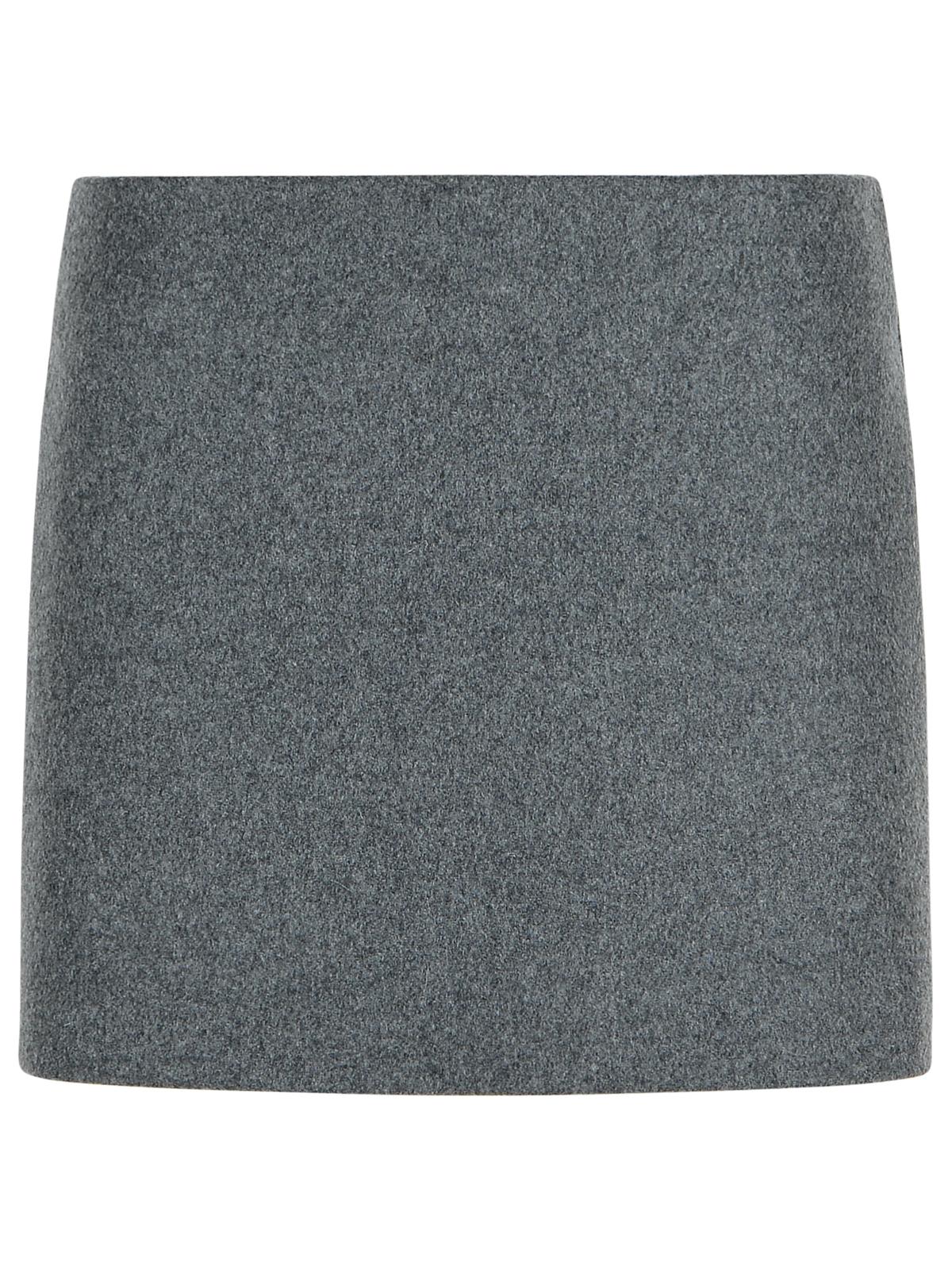 SportMax poggio Grey Virgin Wool Skirt