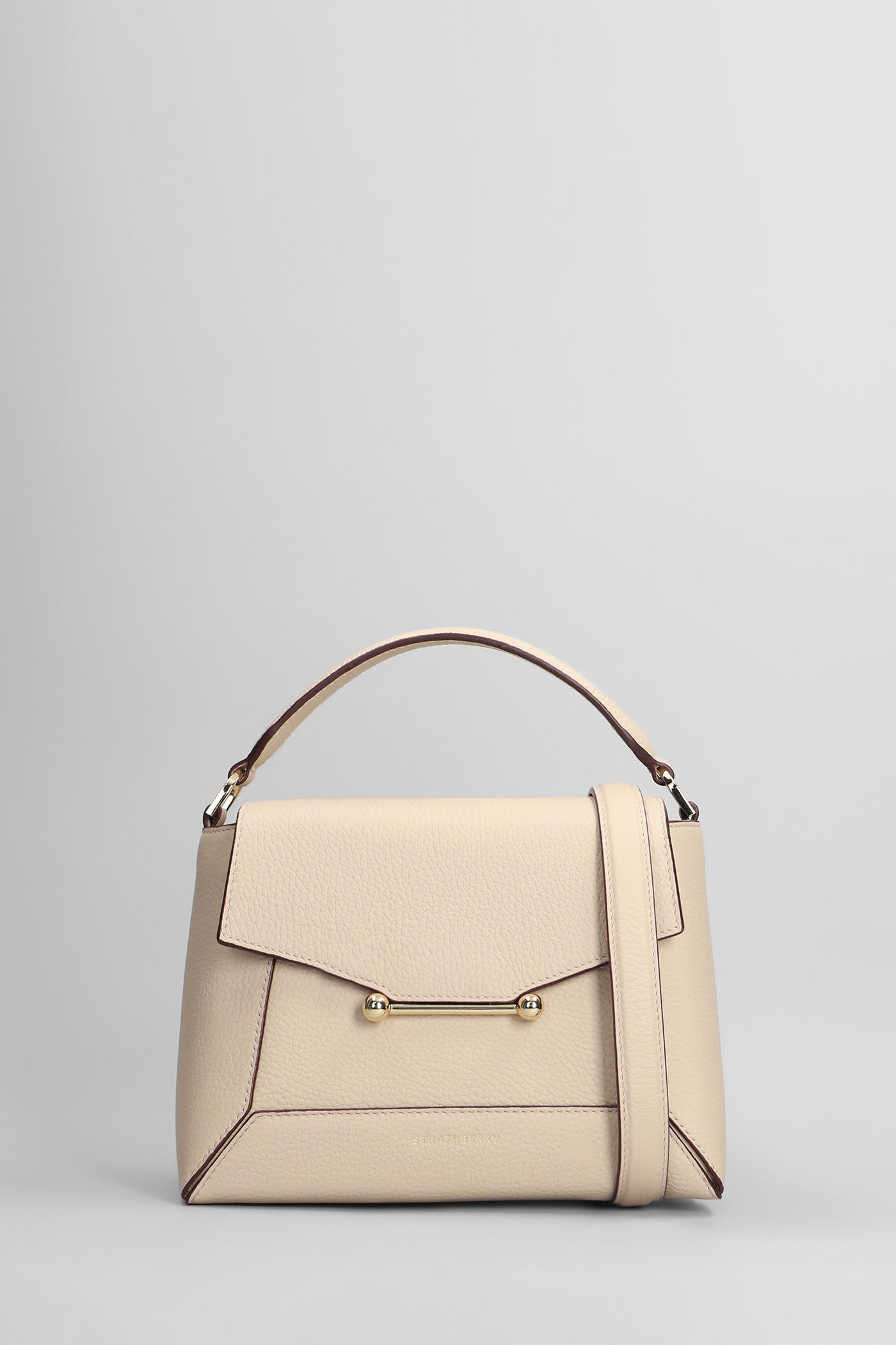 Strathberry Mosaic Shoulder Bag In Taupe Leather
