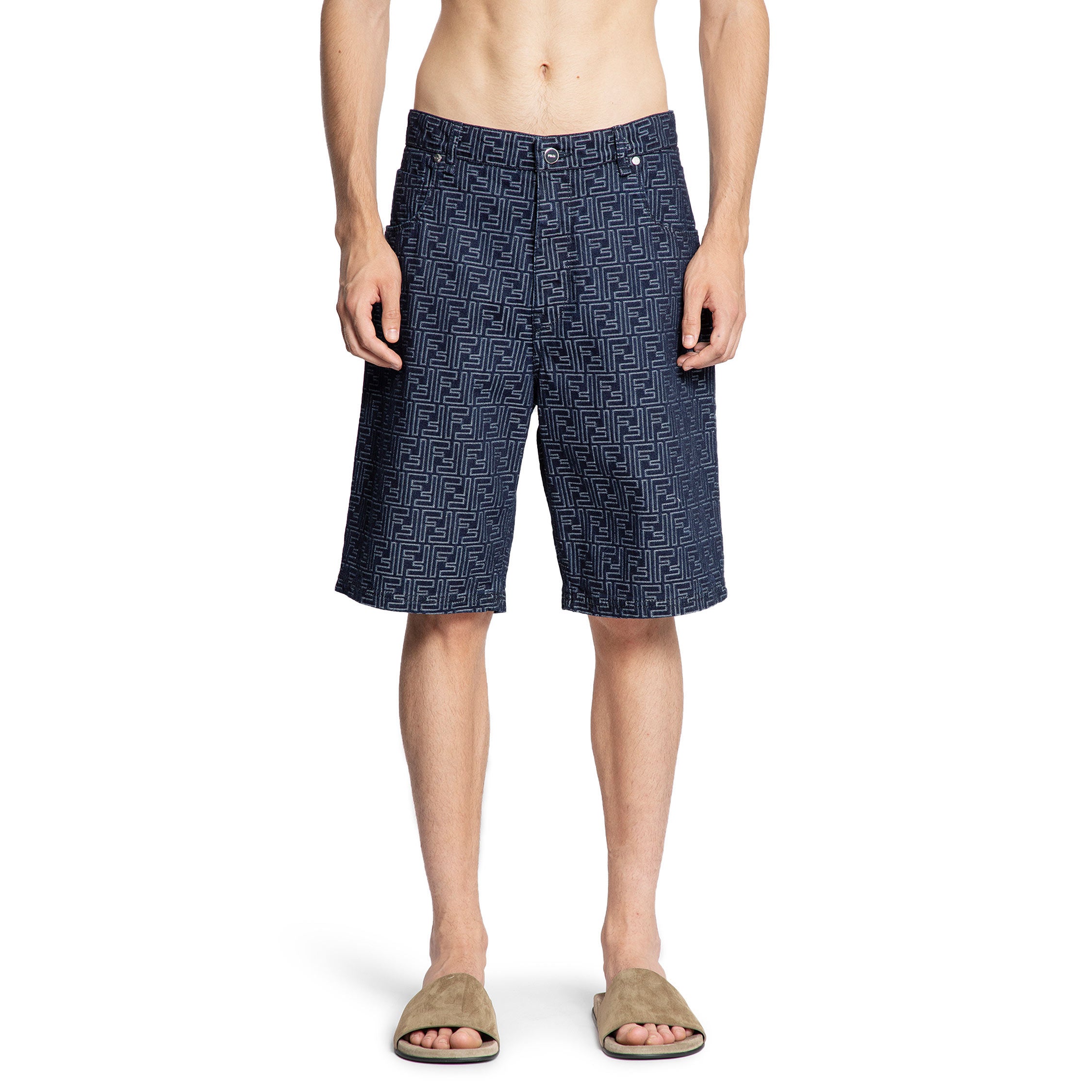 FF Jacquard Denim 5 Pocket Shorts