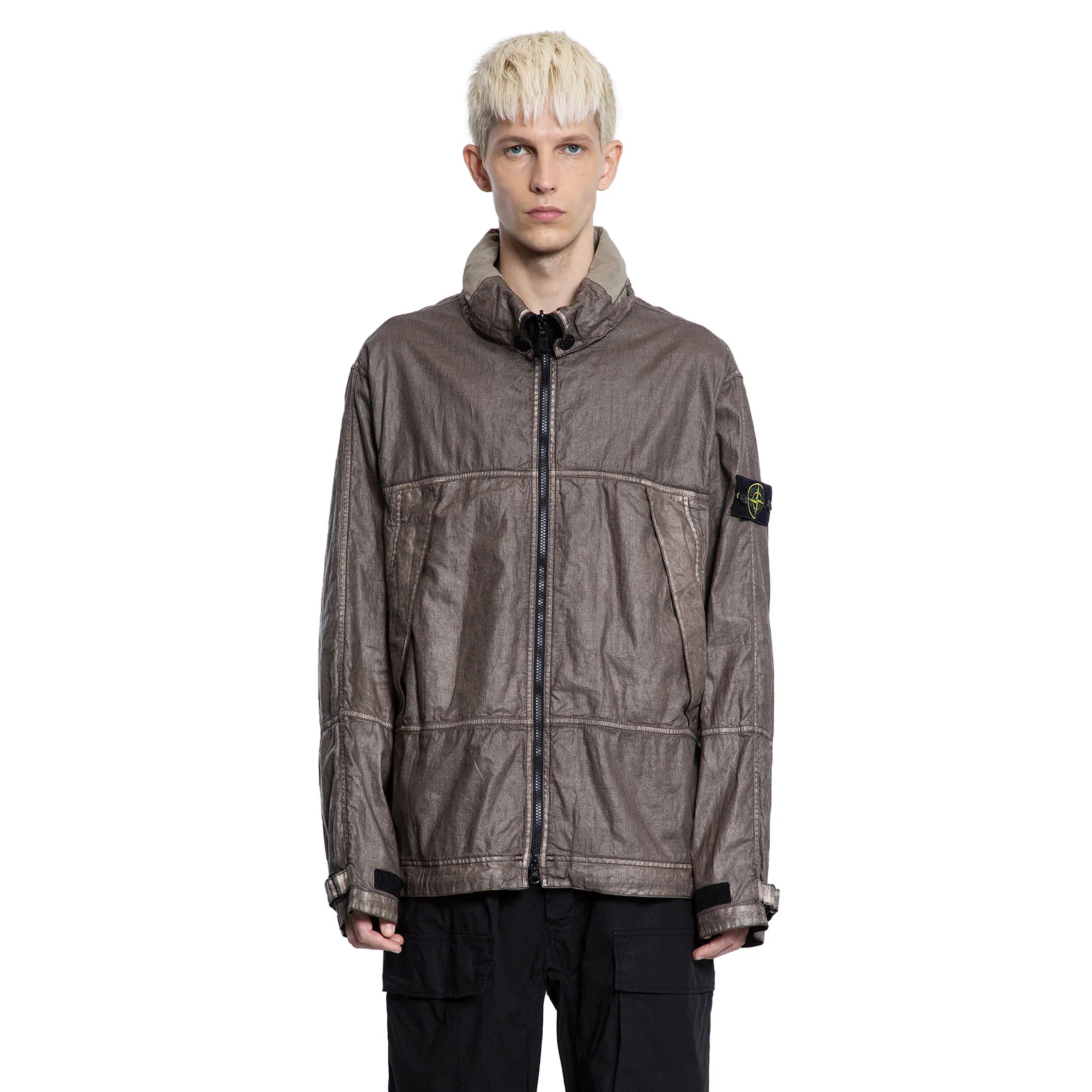 4100040 Raw Linen Plated OVD Parka