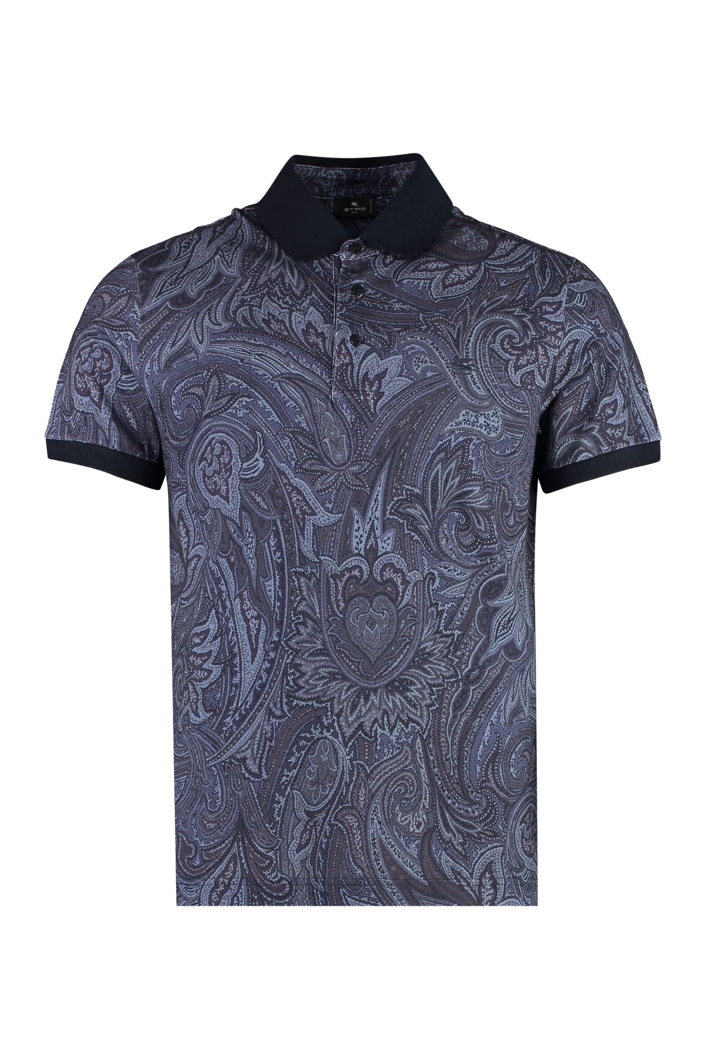 Etro Short Sleeve Cotton Polo Shirt
