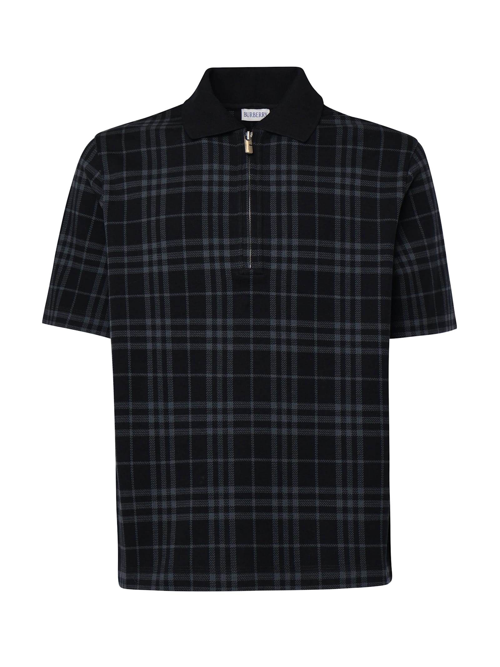 Burberry Stretch Cotton Blend Polo Shirt Check