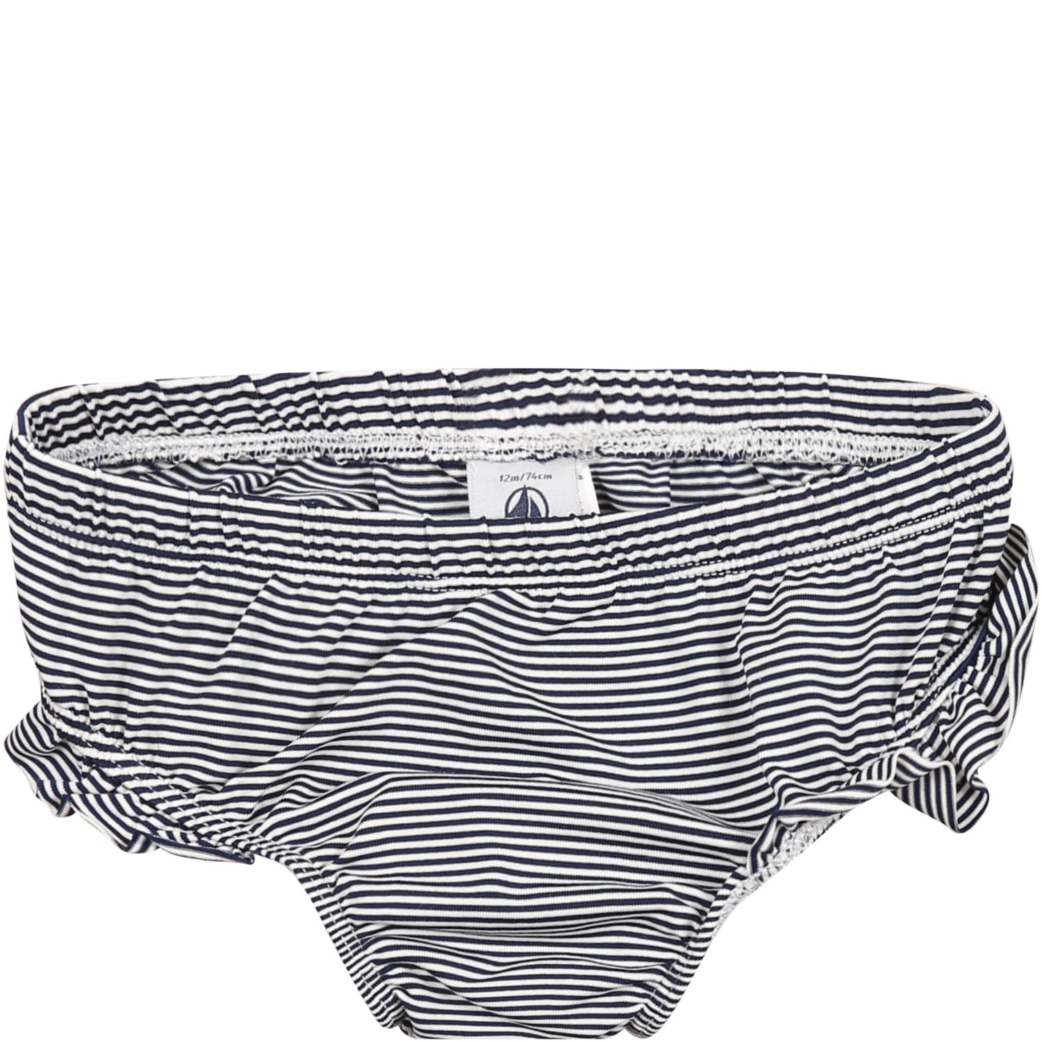 Petit Bateau Multicolor Swim Briefs For Baby Girl With Logo