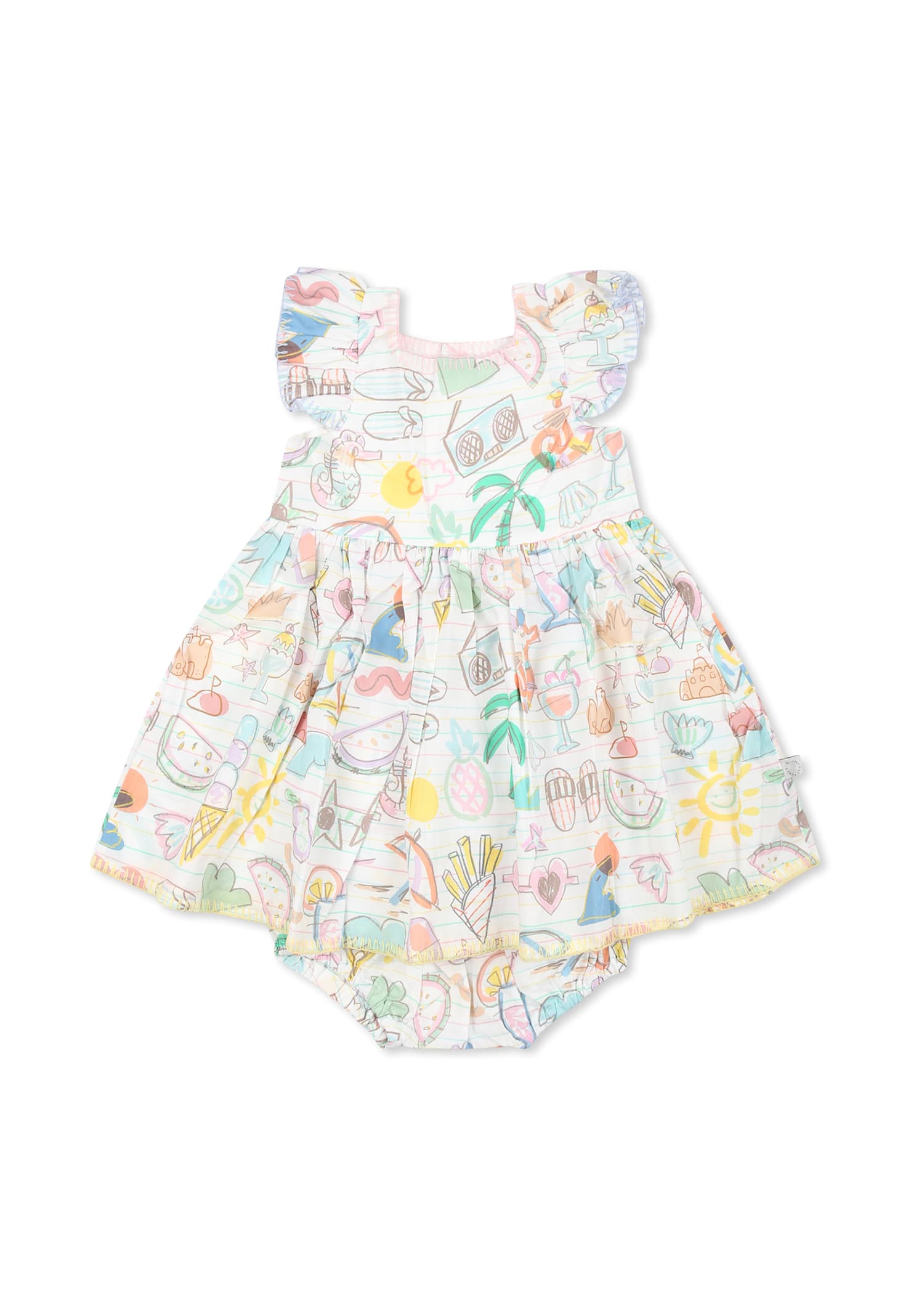 Stella McCartney Kids Multicolor Dress For Baby Girl Summer Design