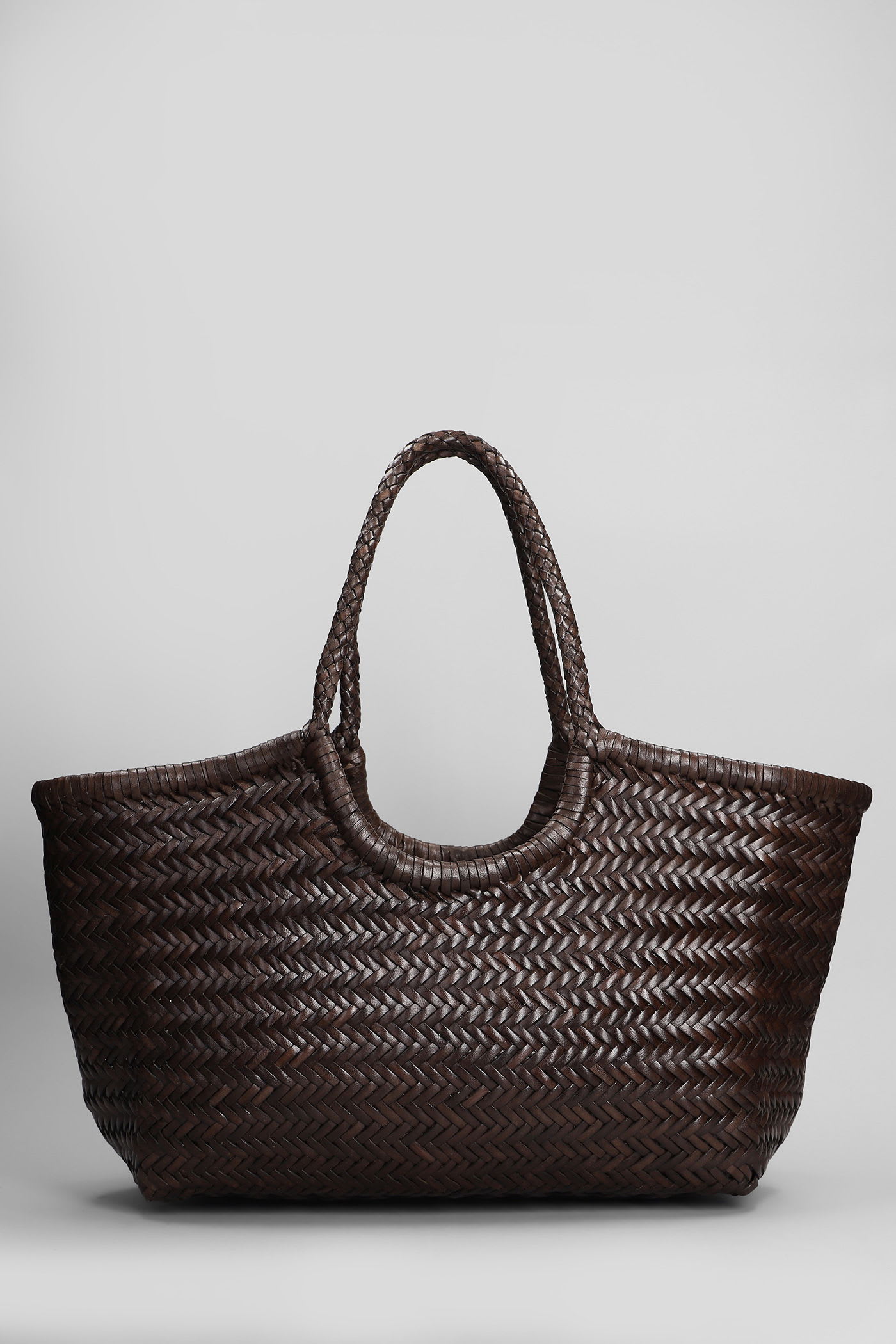 Dragon Diffusion Nantucket Basket Big Tote In Brown Leather