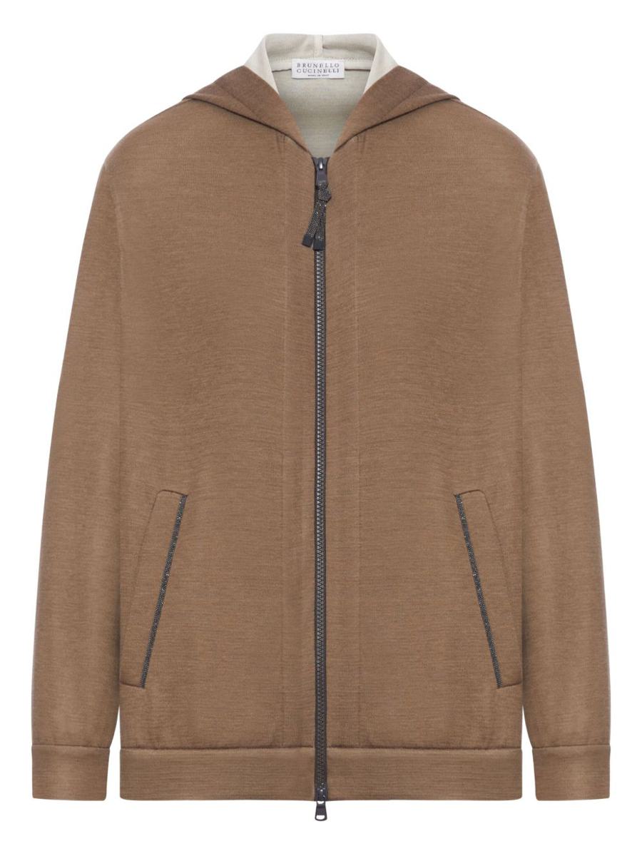 Brunello Cucinelli Cotton And Silk Blend Hoodie