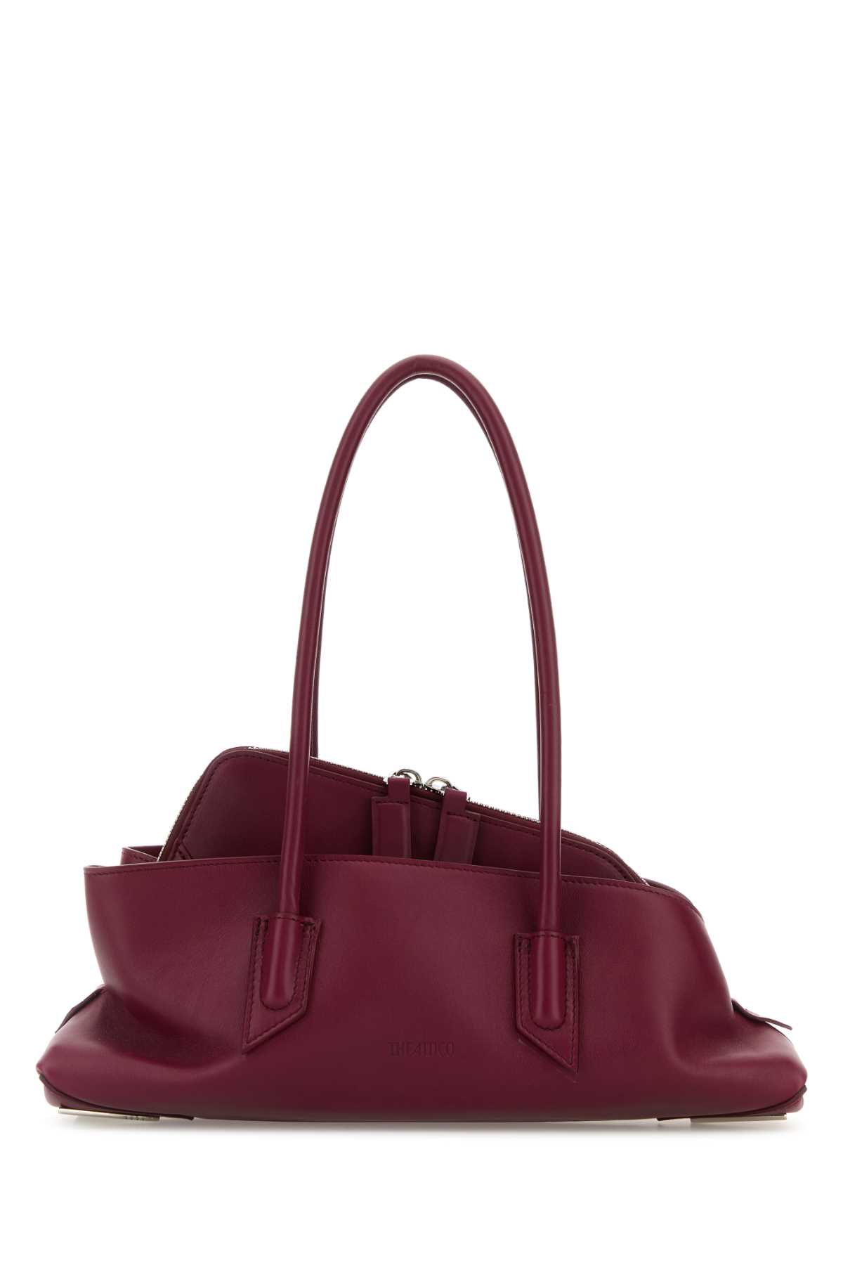 The Attico Tyrian Purple Leather Small La Passeggiata Shoulder Bag