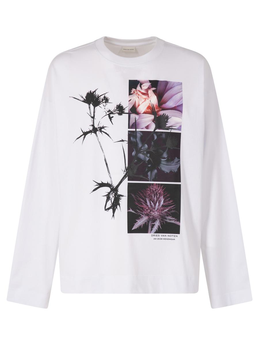 Dries Van Noten Hegland Long-Sleeved Printed Tshirt Clothing