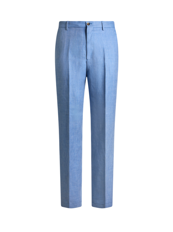 Etro, Pantalon Chino En Lin Et Laine, Homme, Bleu, Taille 60