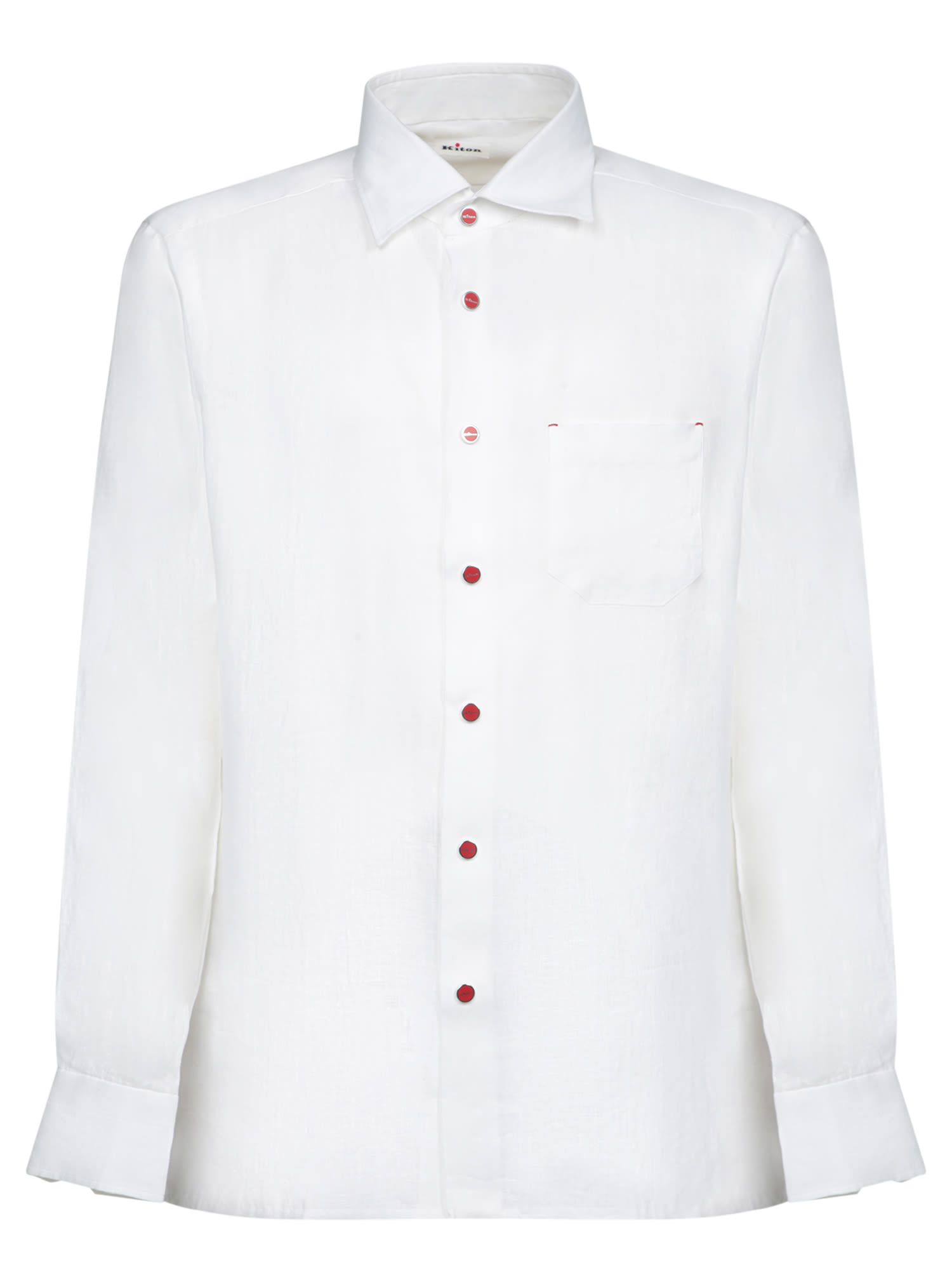 Kiton White Linen Shirt