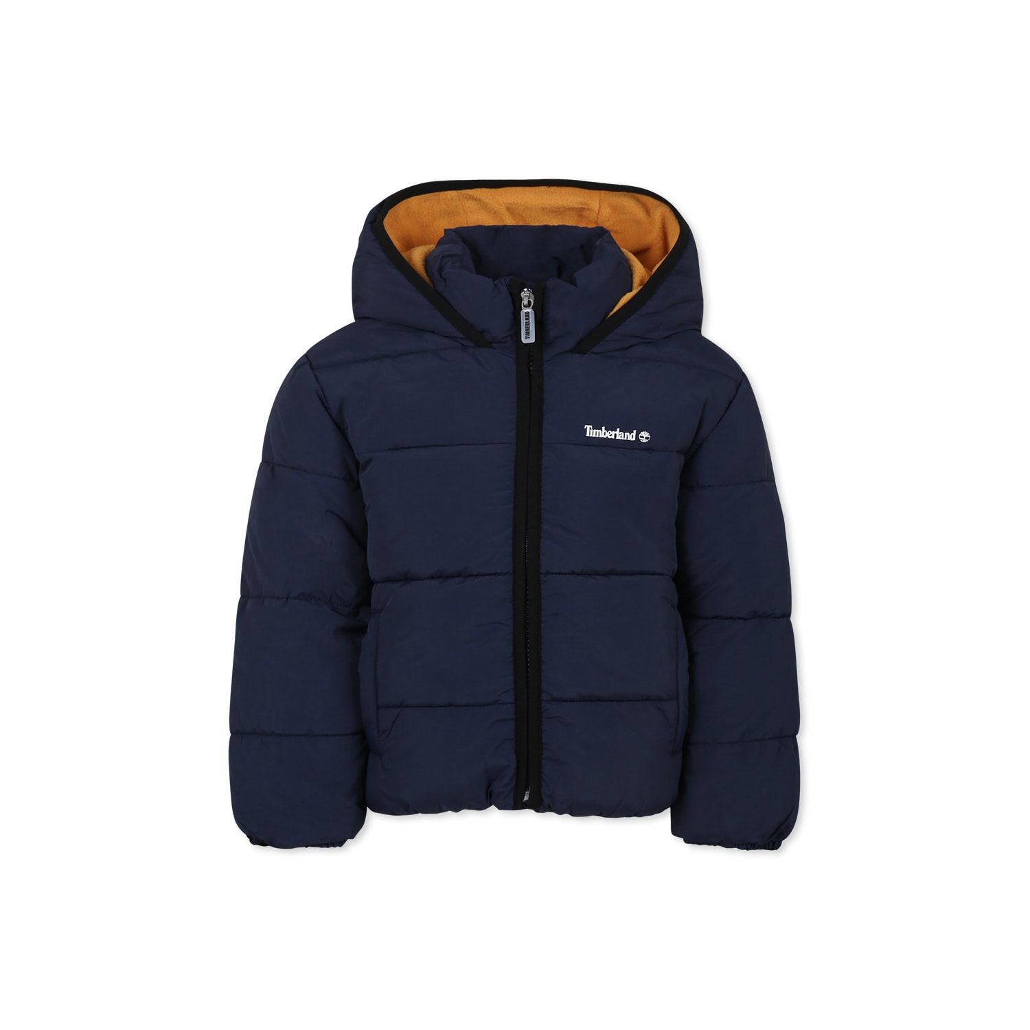Timberland Blue Down Jacket For Boy With Logo