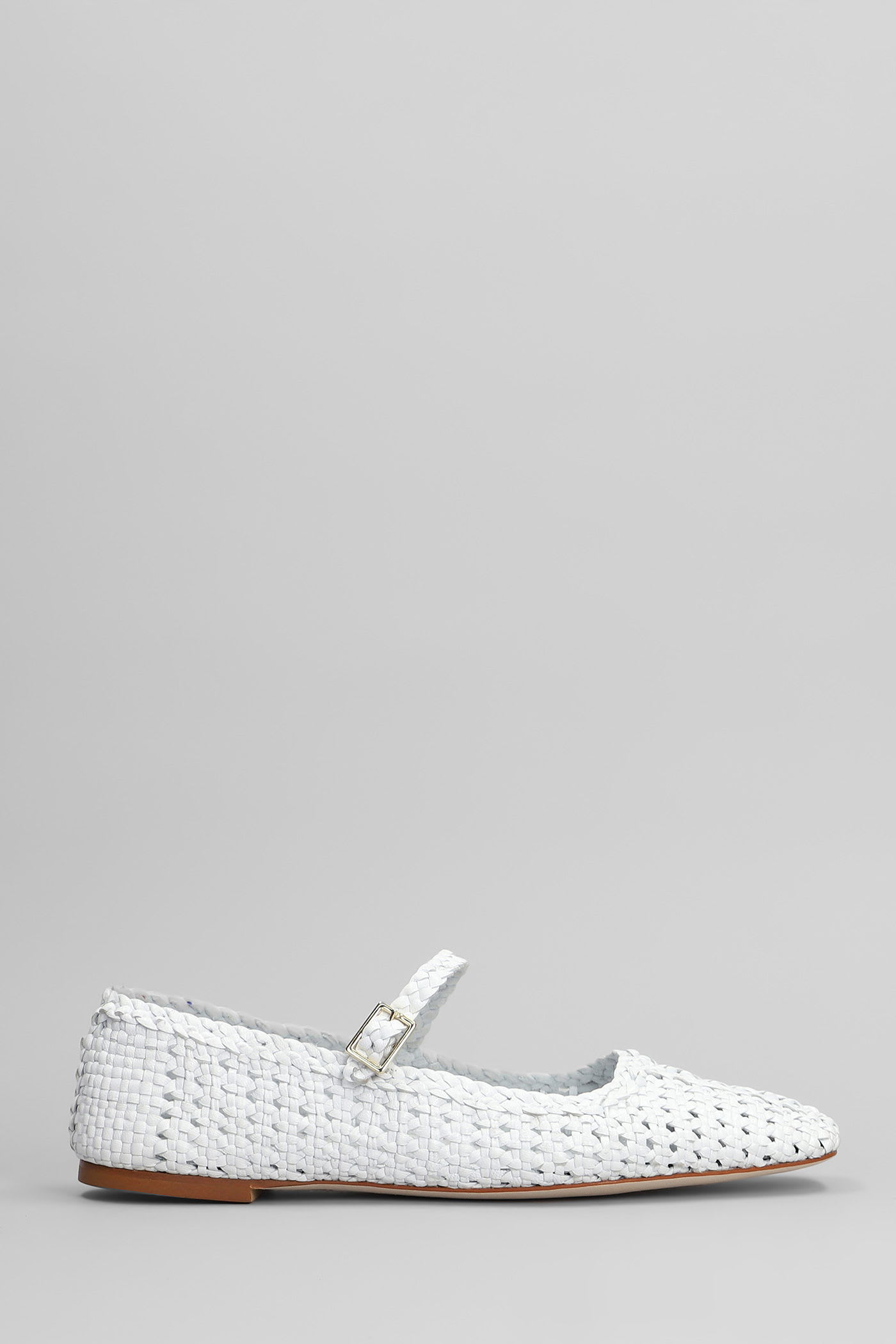 Fabio Rusconi Ballet Flats In White Leather