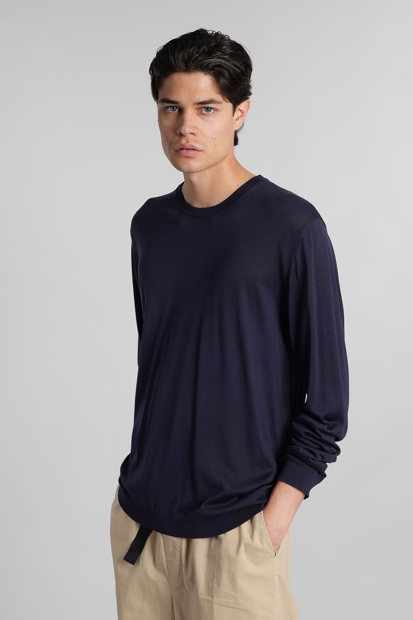 Roberto Collina Knitwear In Blue Silk
