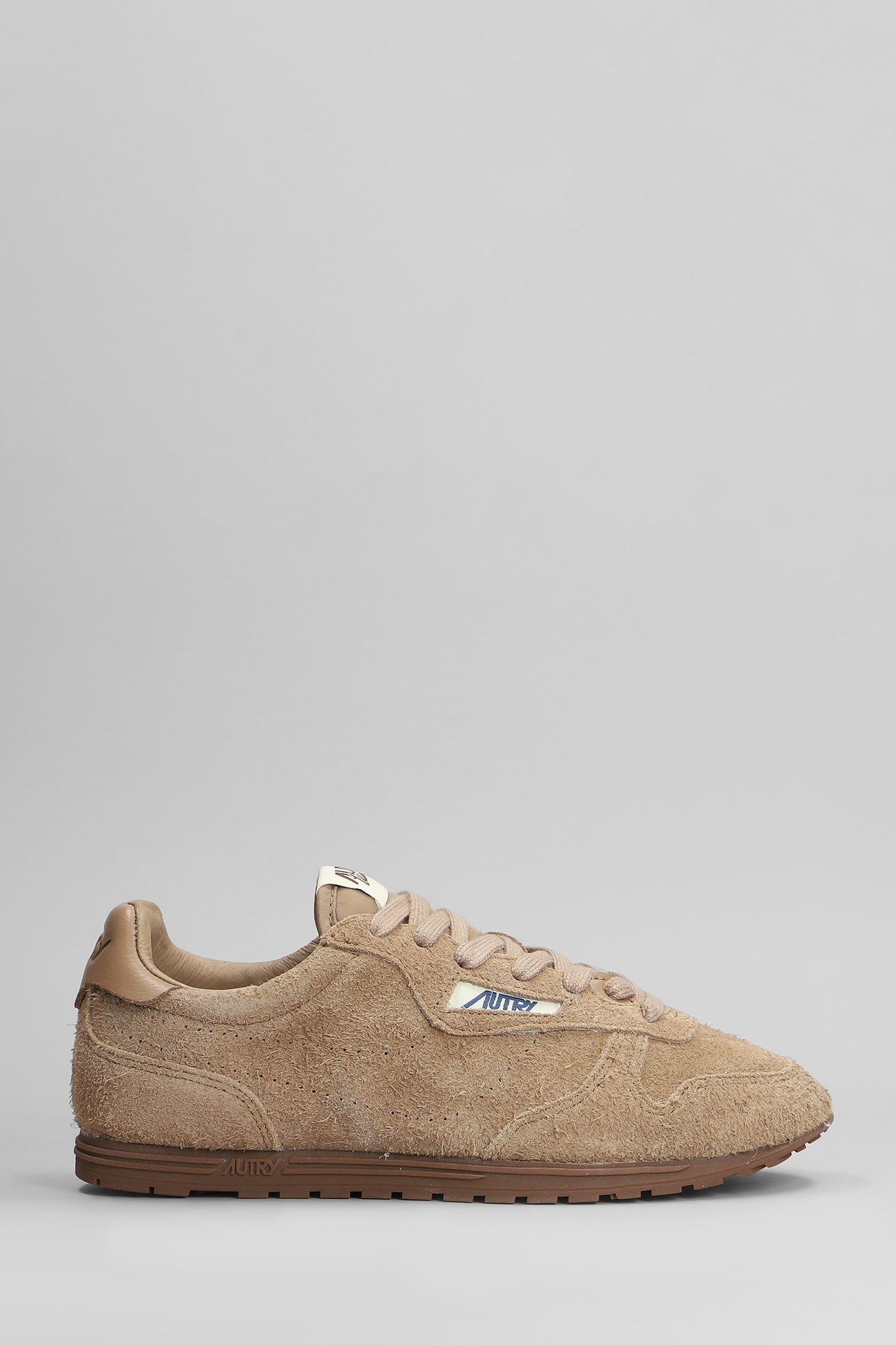 Autry Windspin Sneakers In Brown Suede