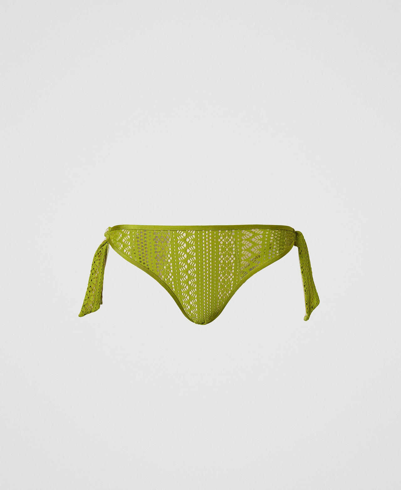 Twinset Plage - Tanga de bain effet dentelle, Green Grenoble, Taille: II