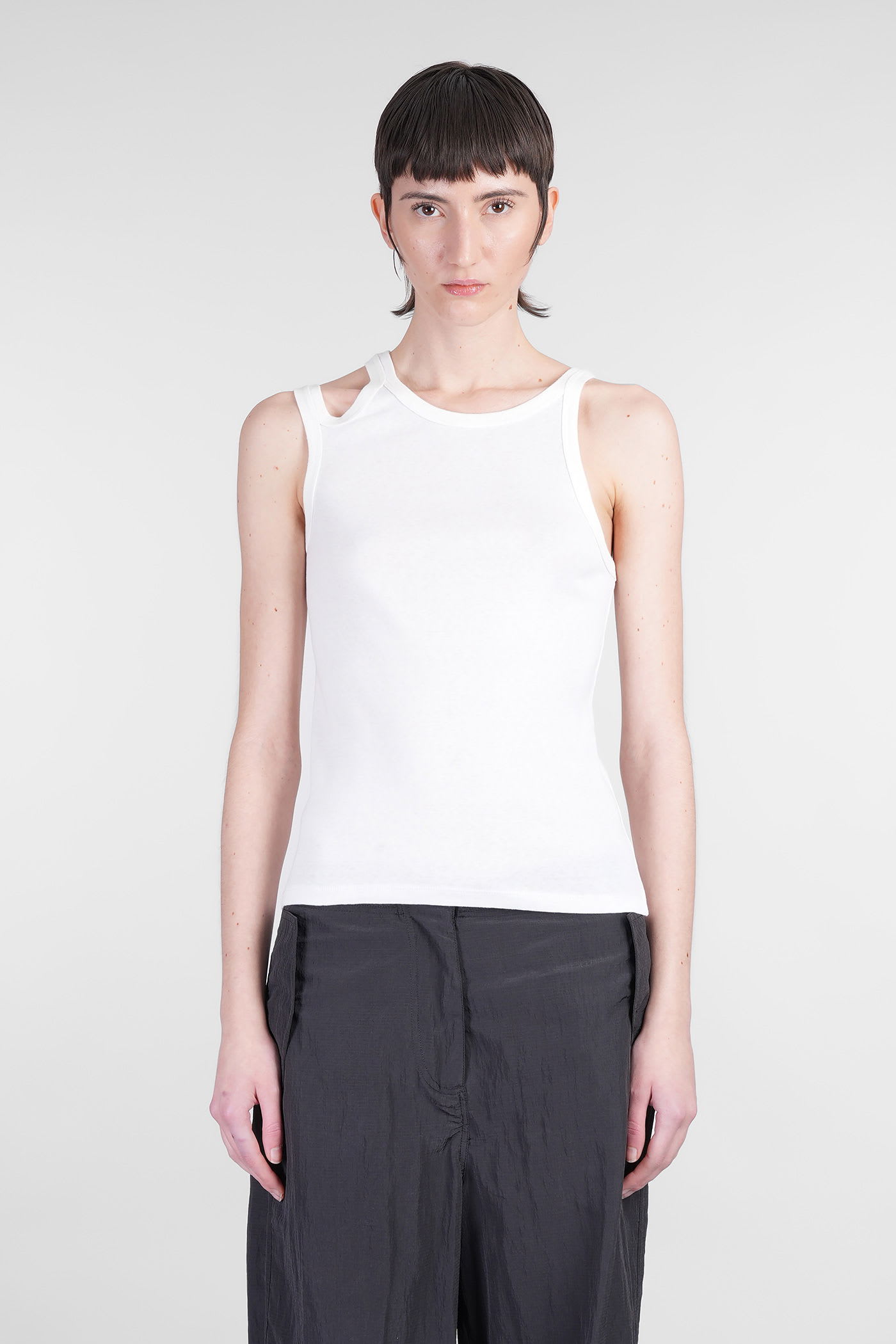 Laneus Topwear In White Cotton