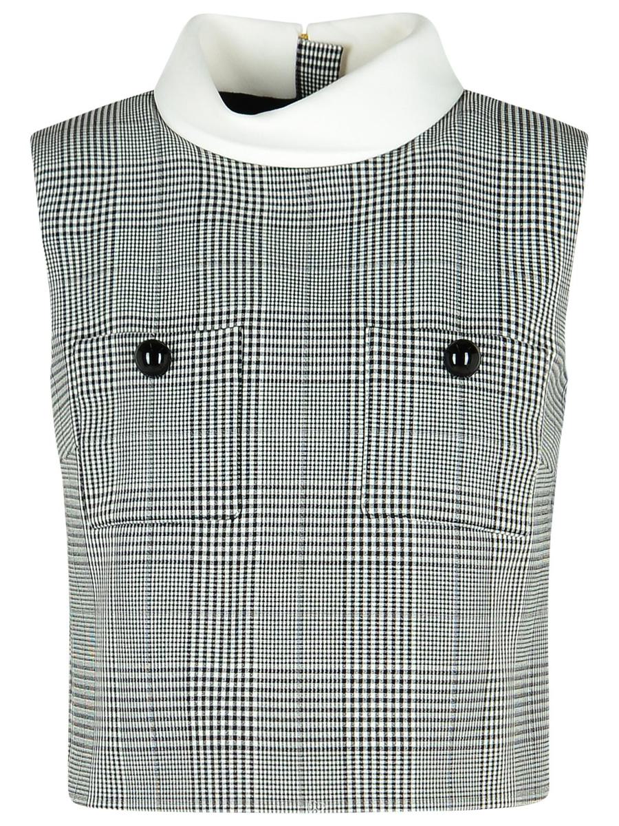 Self-Portrait Black Viscose Blend Top