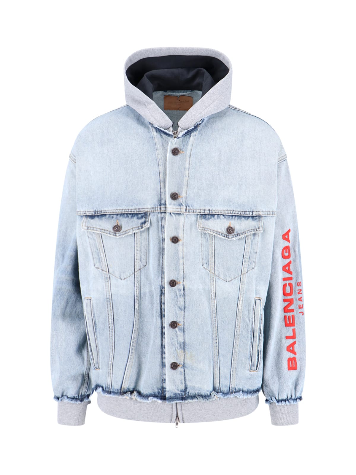 Balenciaga Denim Sweatshirt Jacket