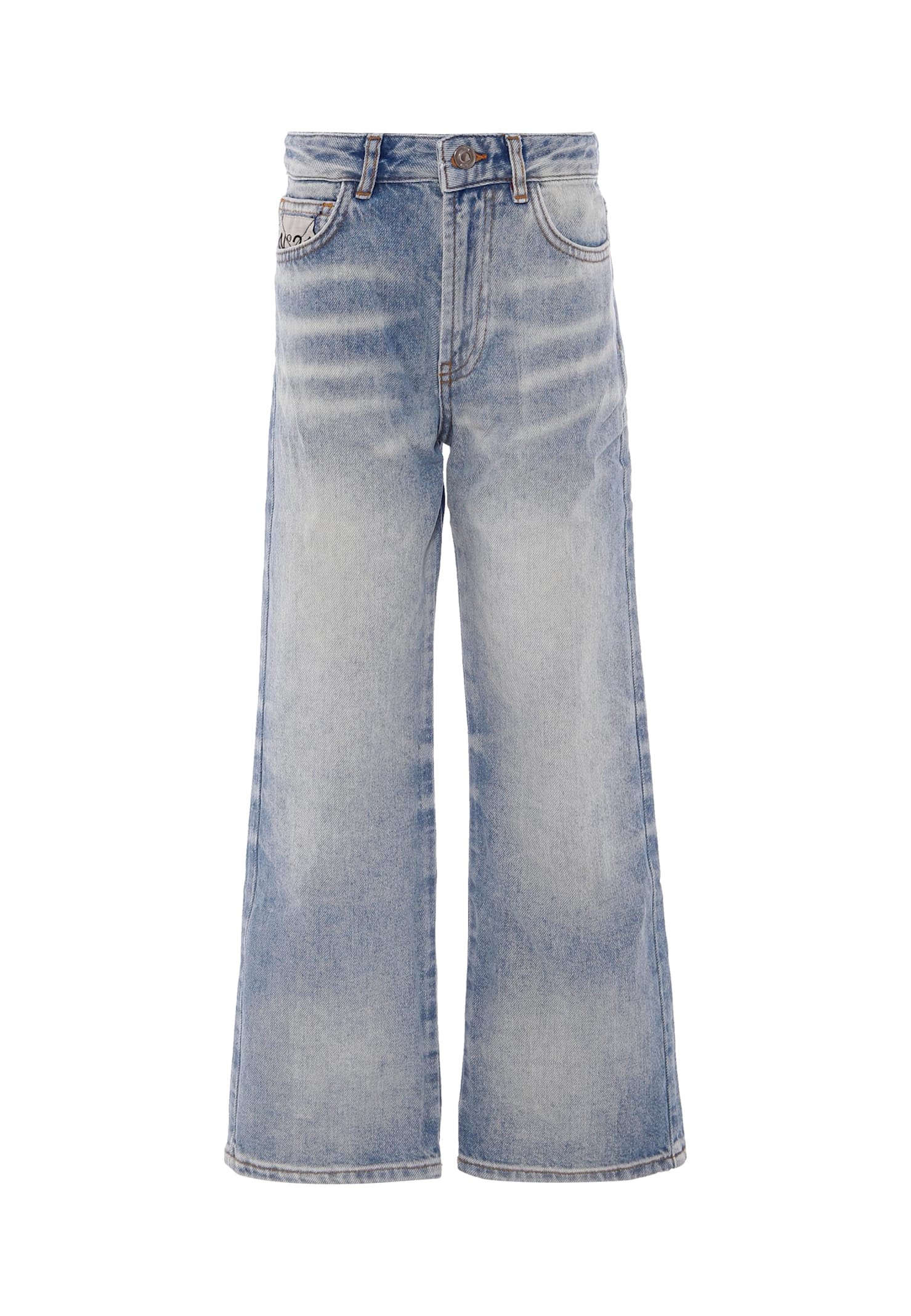 N.21 Dnim Jeans For Girl With Logo