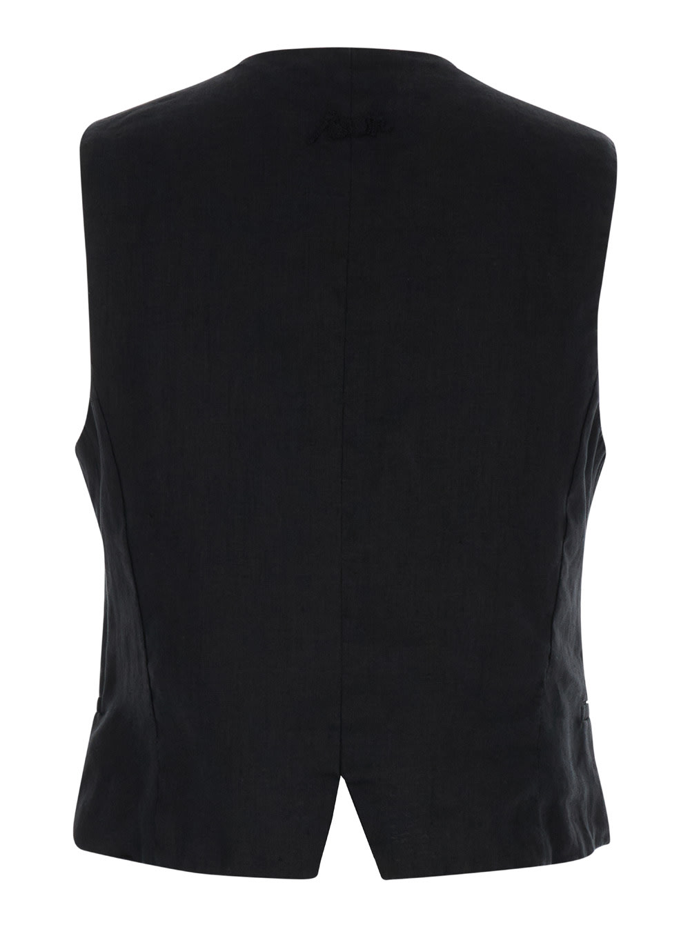 Parosh Black Linen Vest