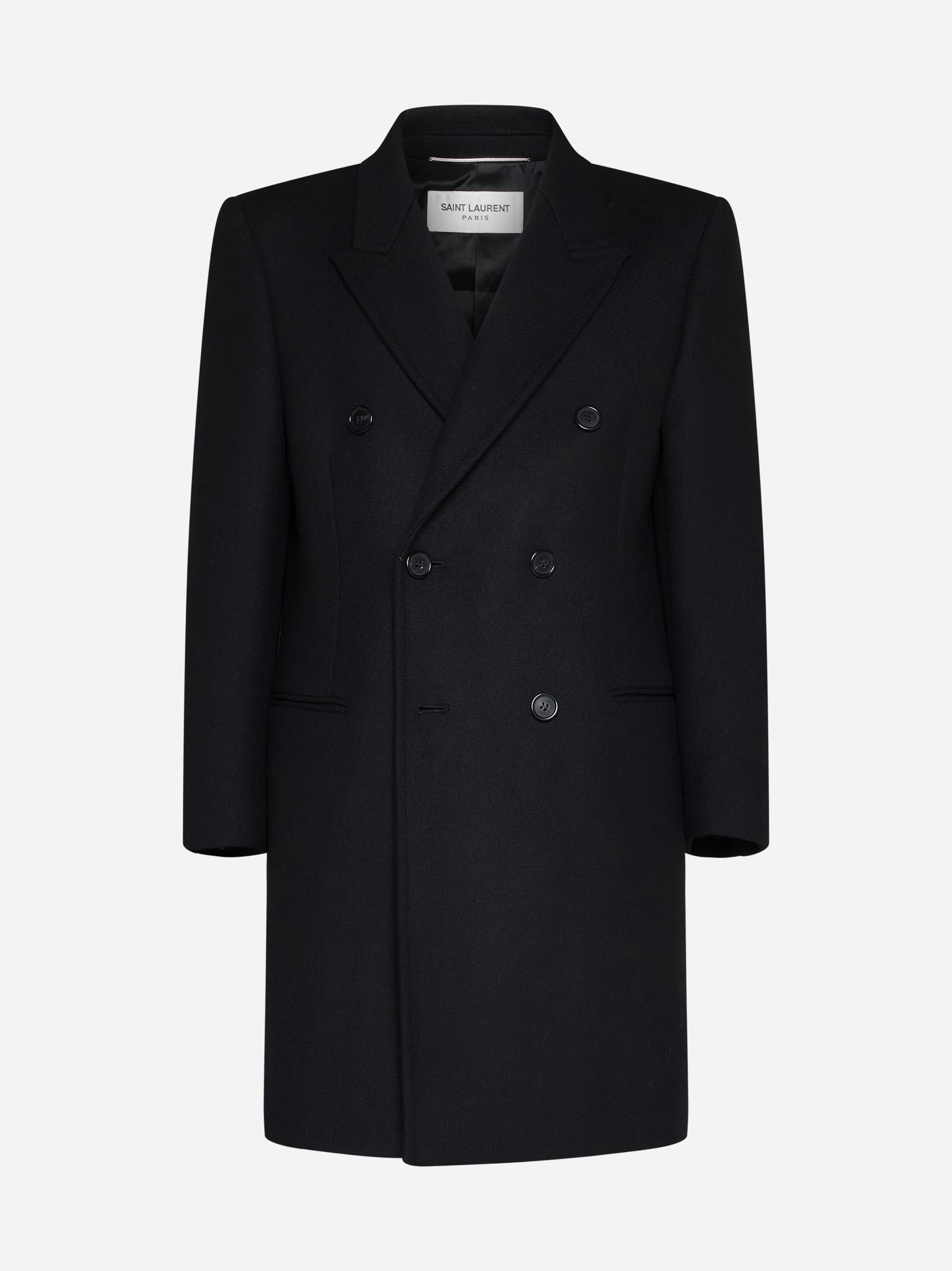 Saint Laurent Double-breasted Wool Coat