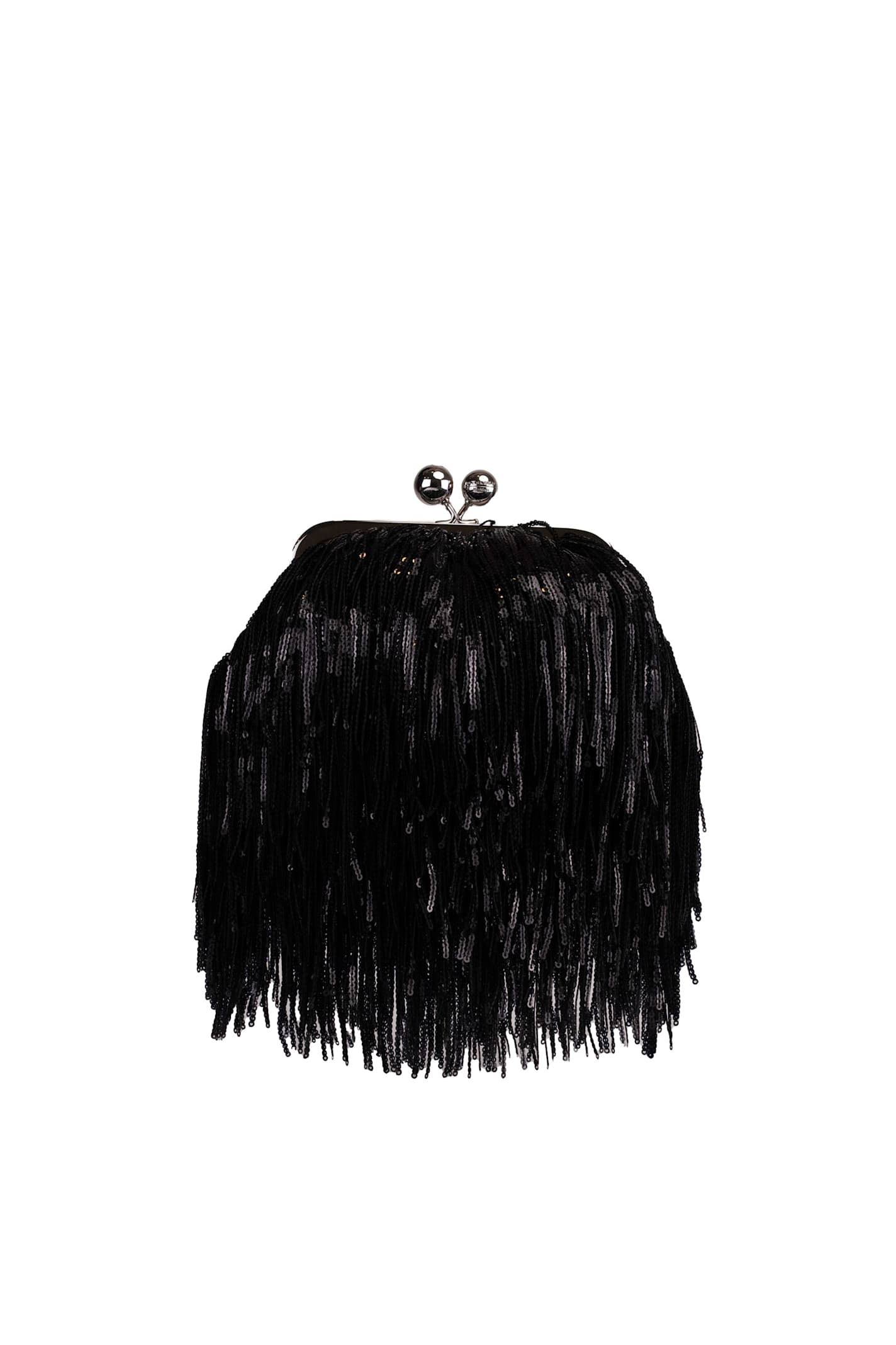 Weekend Max Mara Pasticcino Bag Small Flou With Fringes And Sequins