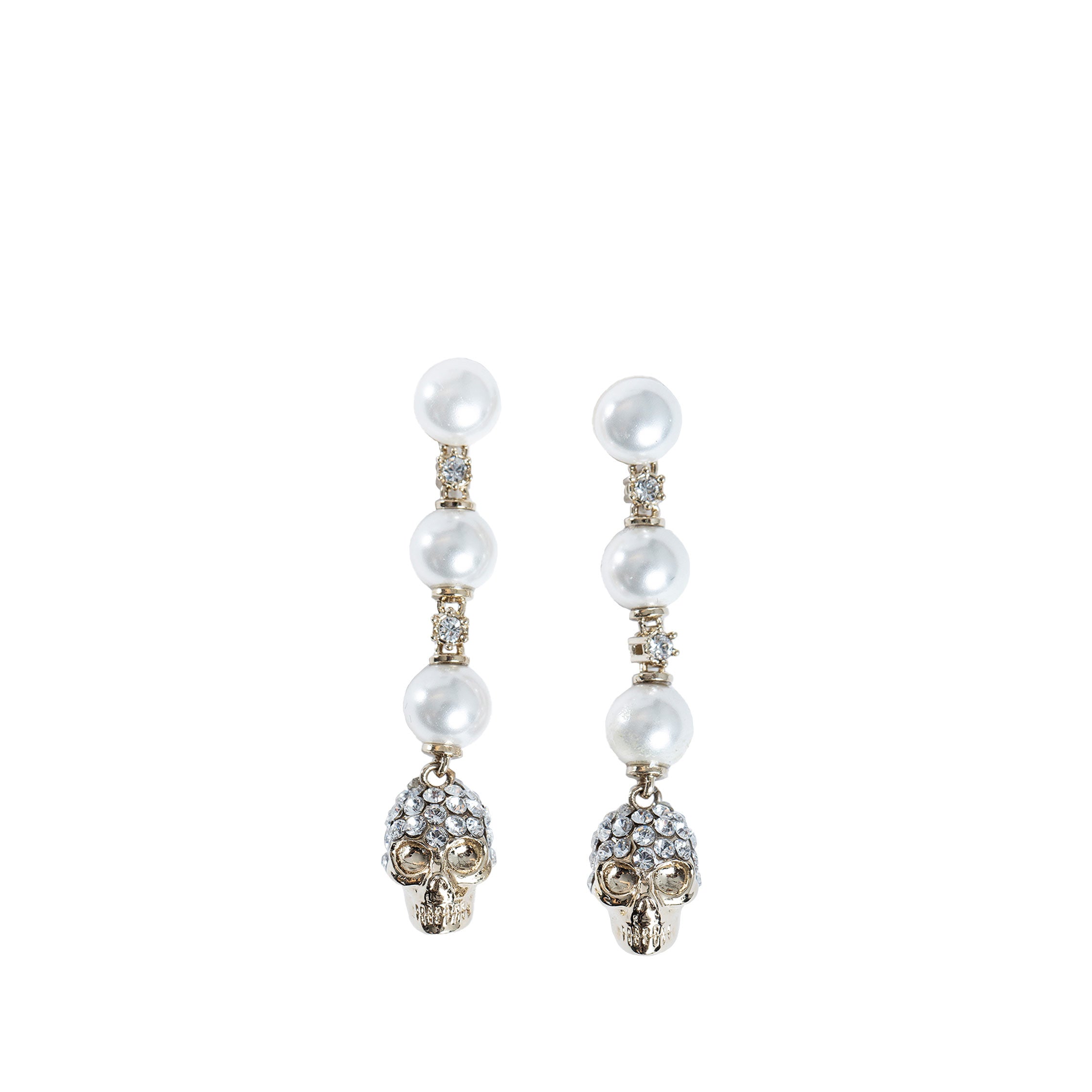 Skull and Pearl Earrings