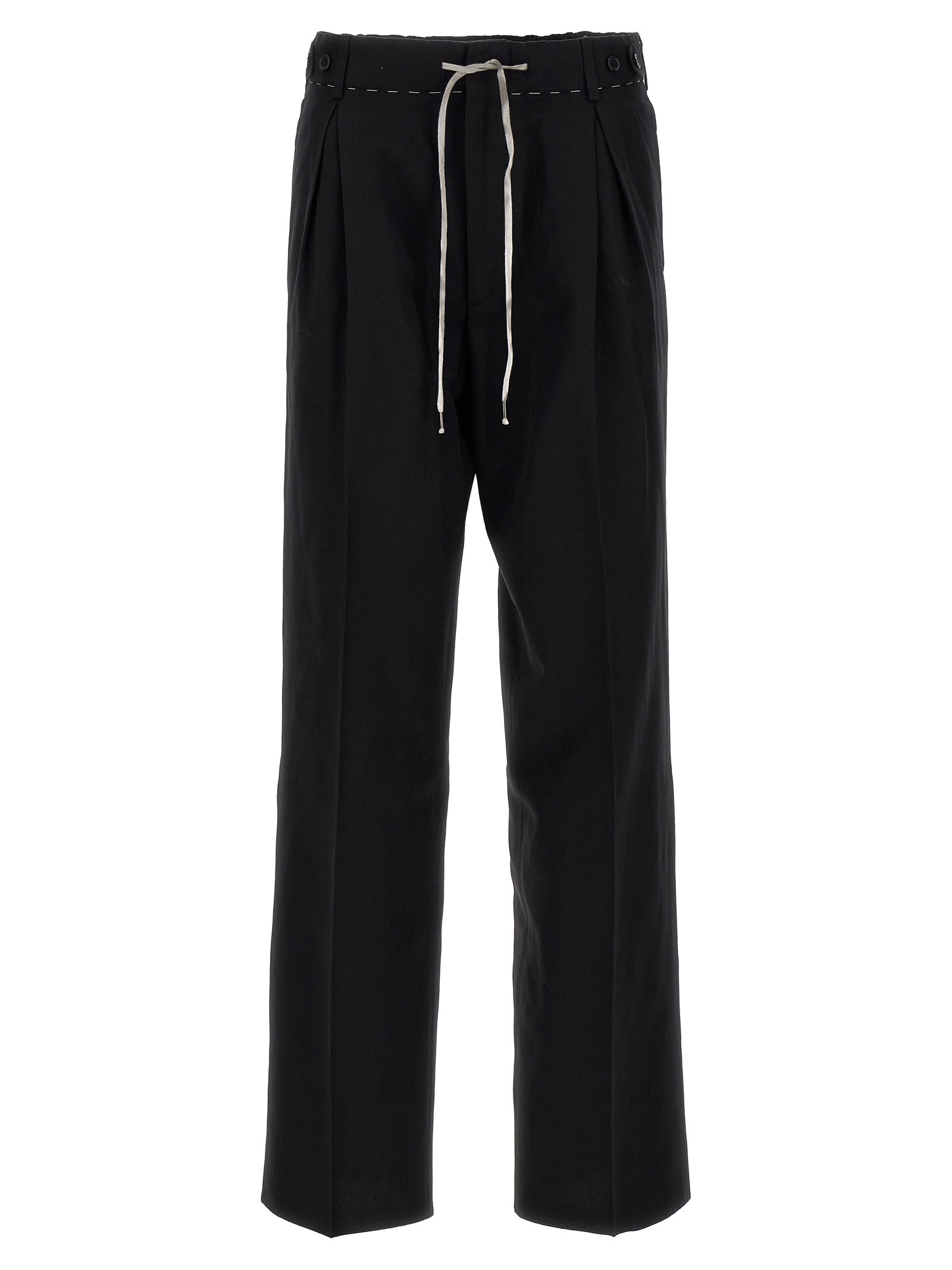 Maison Margiela Drawstring Waist Straight Leg Trousers