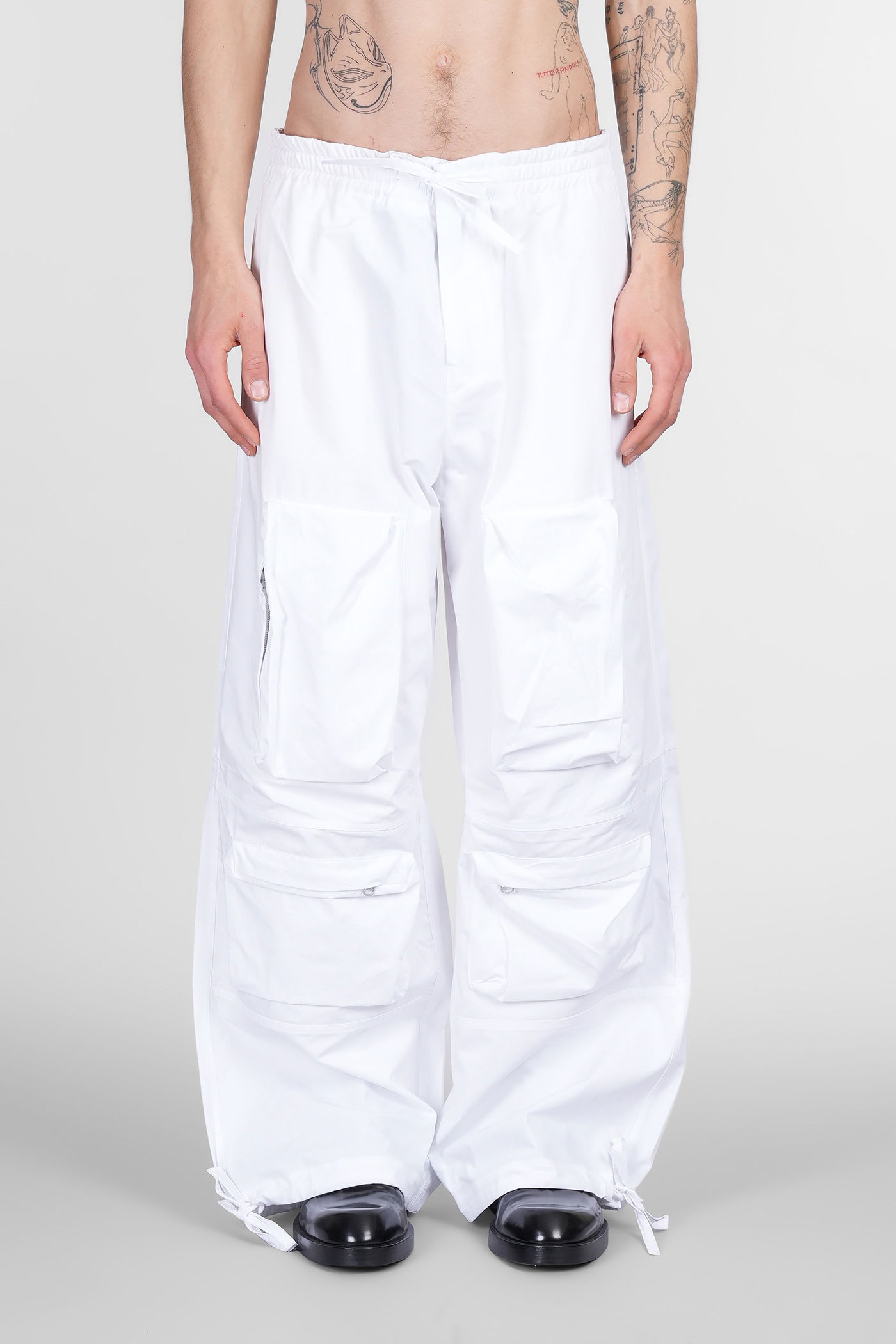 OAMC Pants In White Cotton