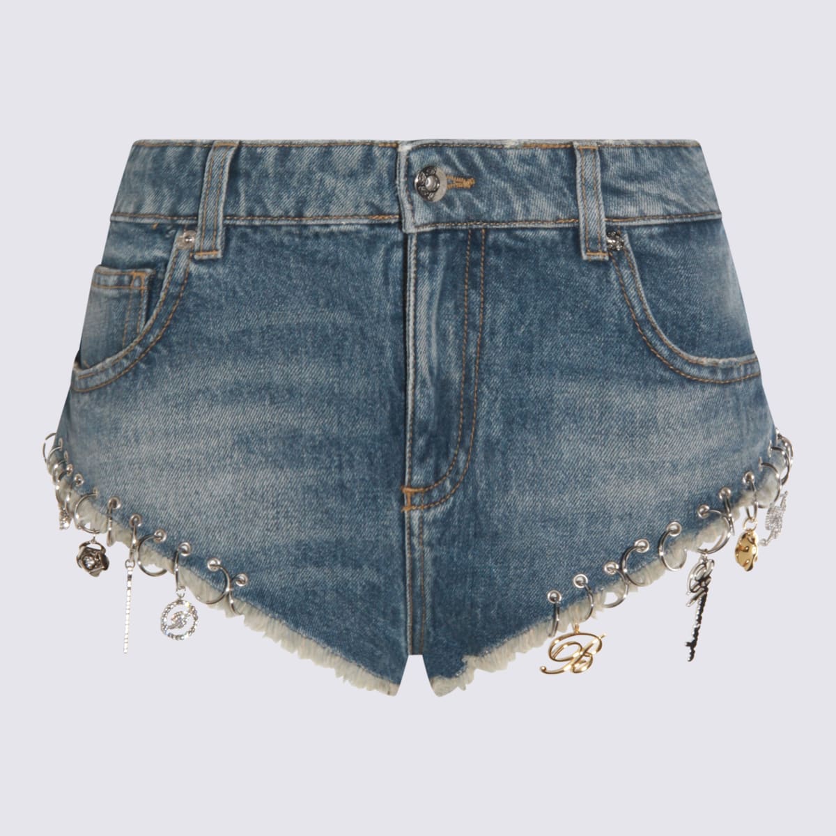 Blumarine Blue Denim Mini Shorts