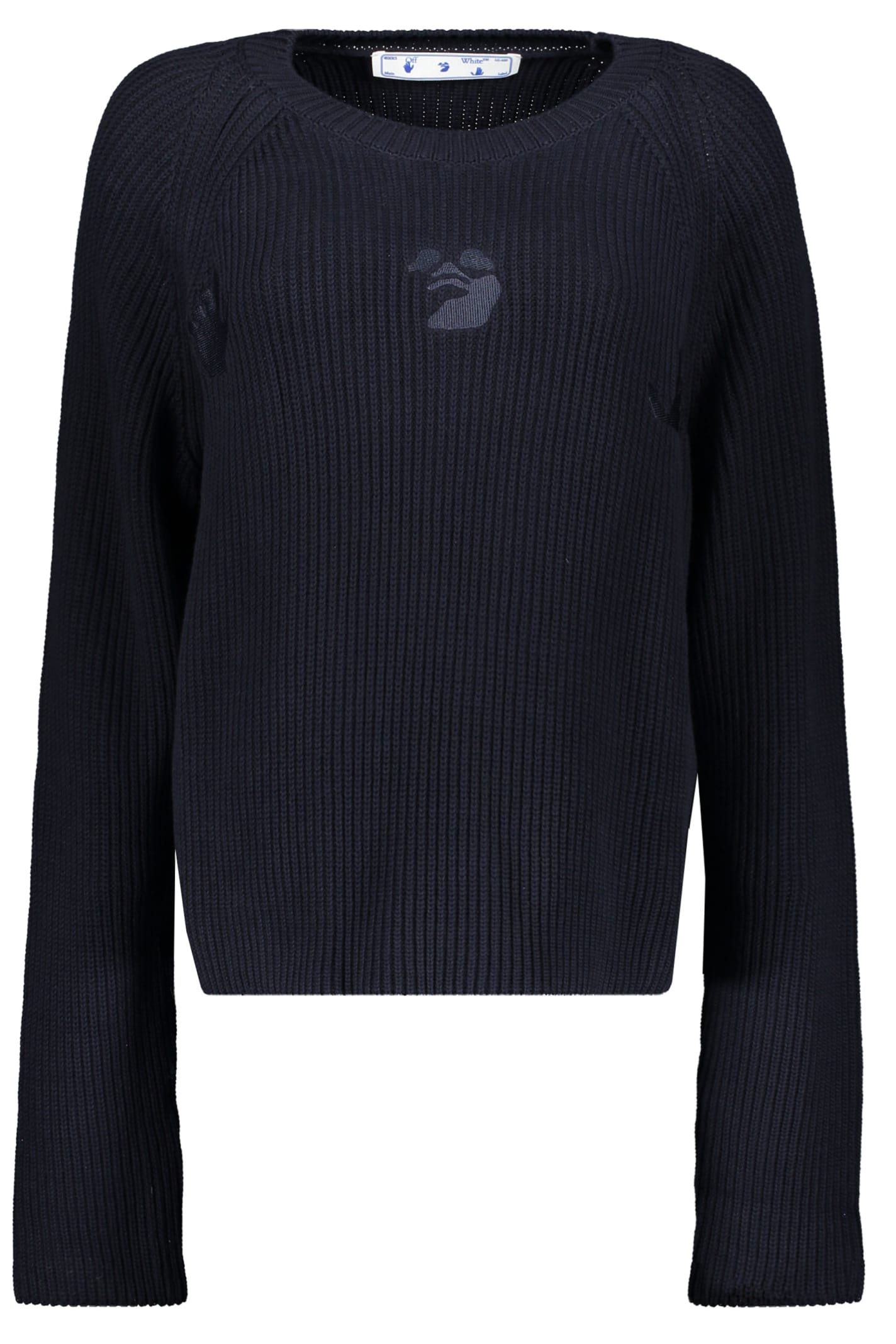 Off-White Long Sleeve Crew-neck Sweater