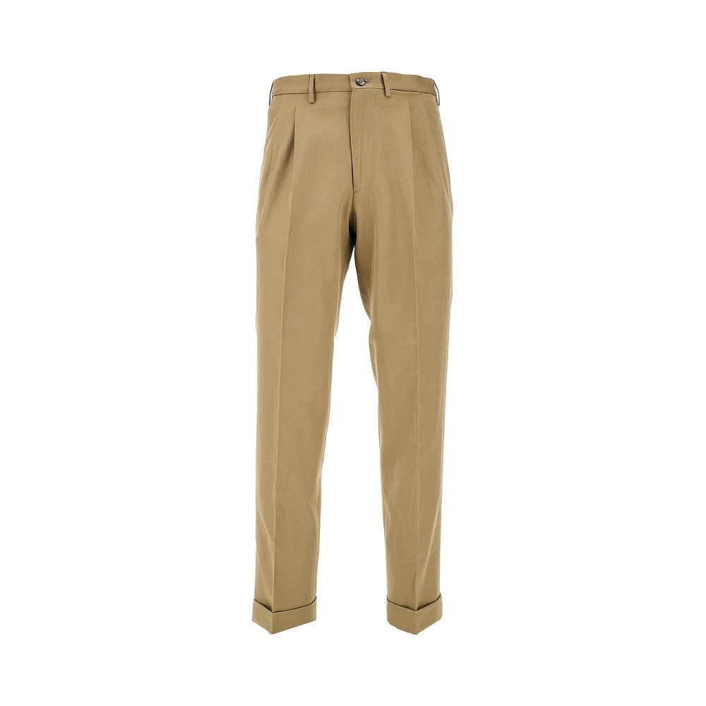 SANTANIELLO Clark Accademia cotton and linen trousers Man