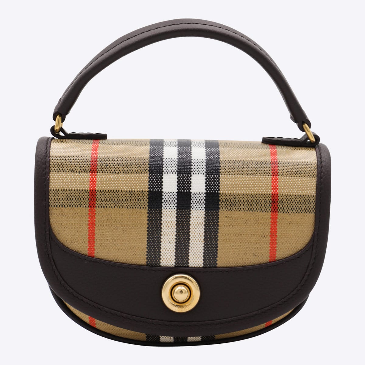 Burberry Beige And Black Highland Mini Bag