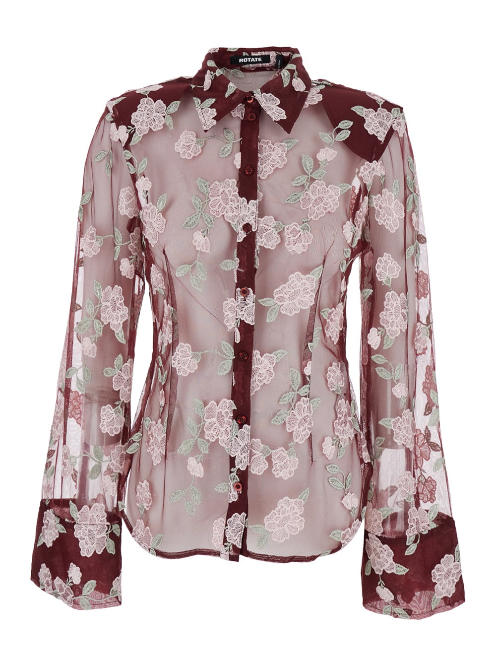 Rotate by Birger Christensen Mesh Fitted Shirt