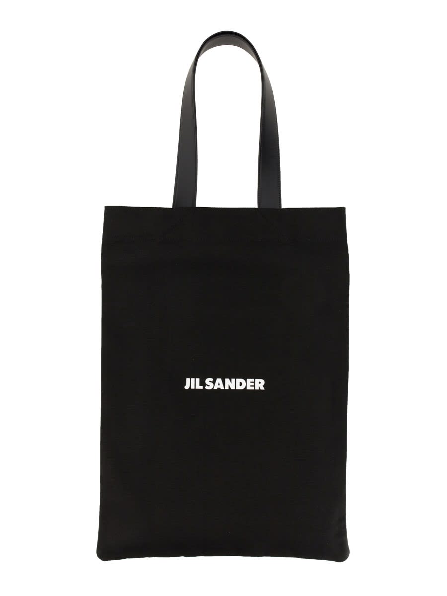 Jil Sander Black Canvas Shopping Bag