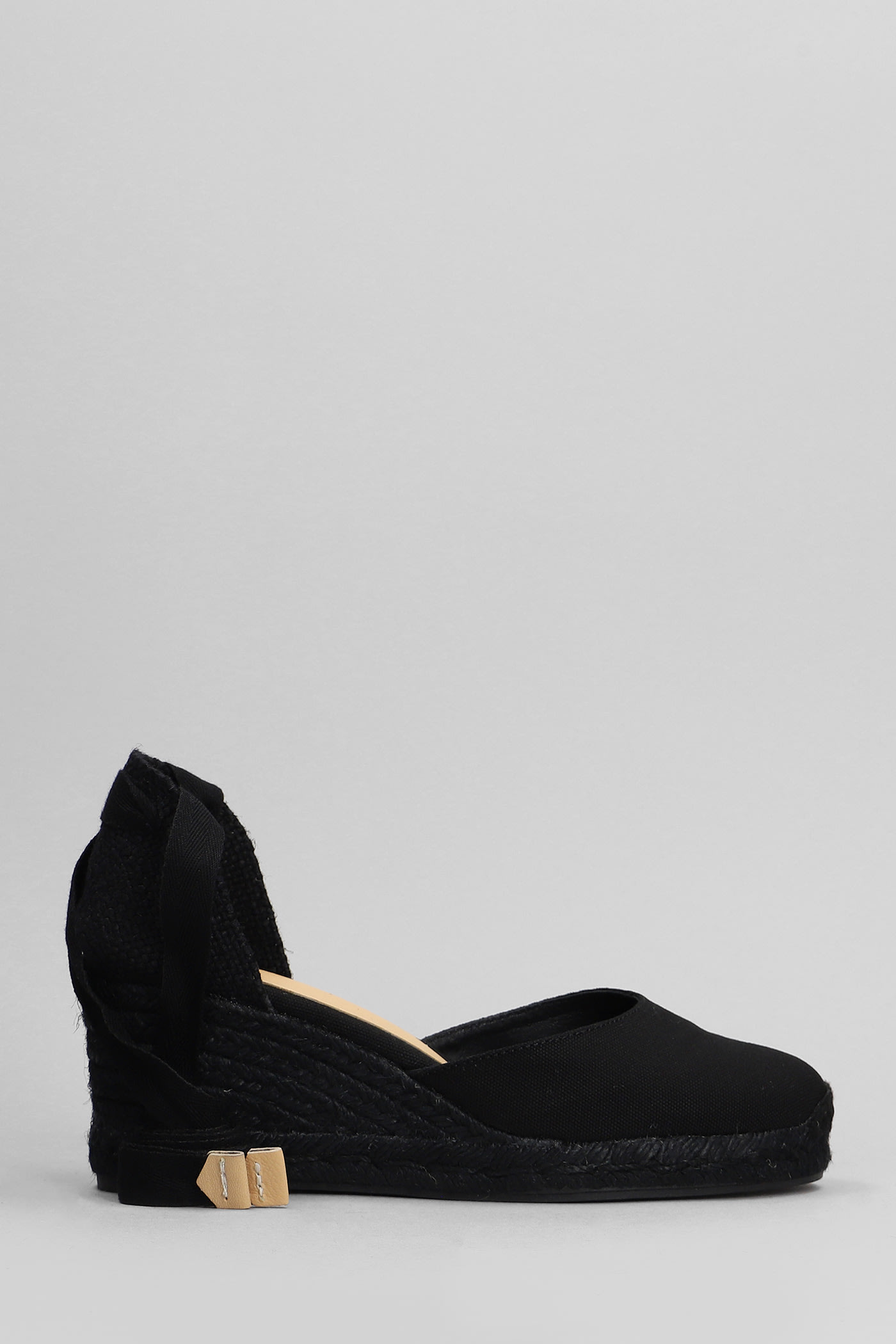 Castañer Carina C-6-001 Wedges In Black Canvas