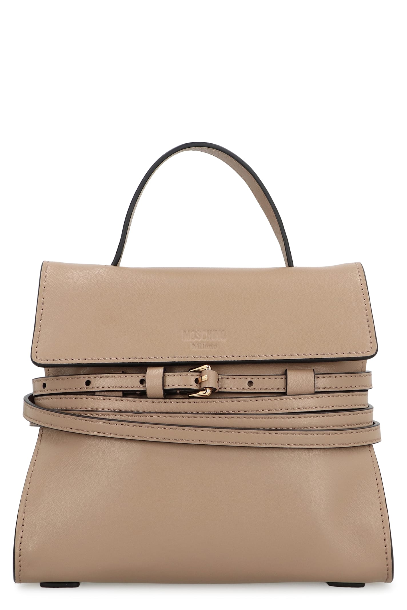 Moschino Tie Me Small Leather Handbag