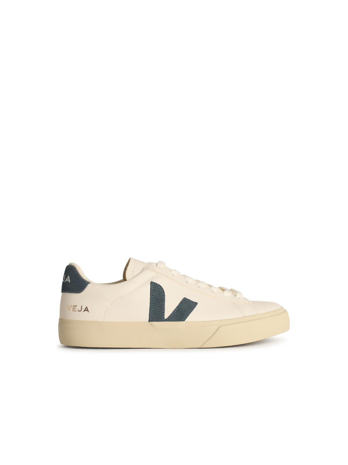 Veja campo Blu White Leather Sneakers