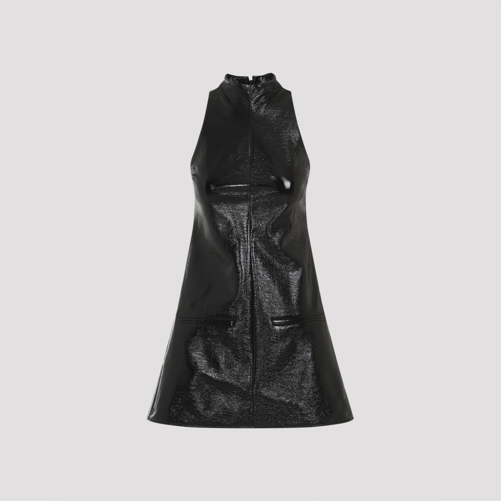 Courrèges 2 Pockets Vinyl A-line Dress