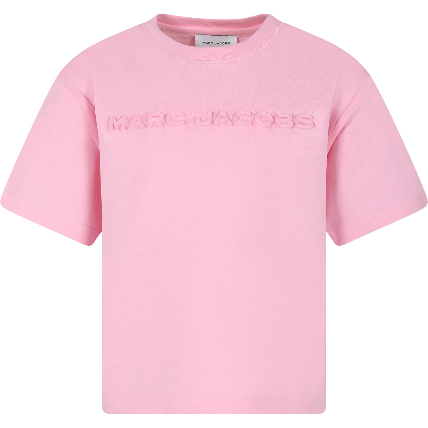 Little Marc Jacobs Pink T-shirt For Girl With Logo