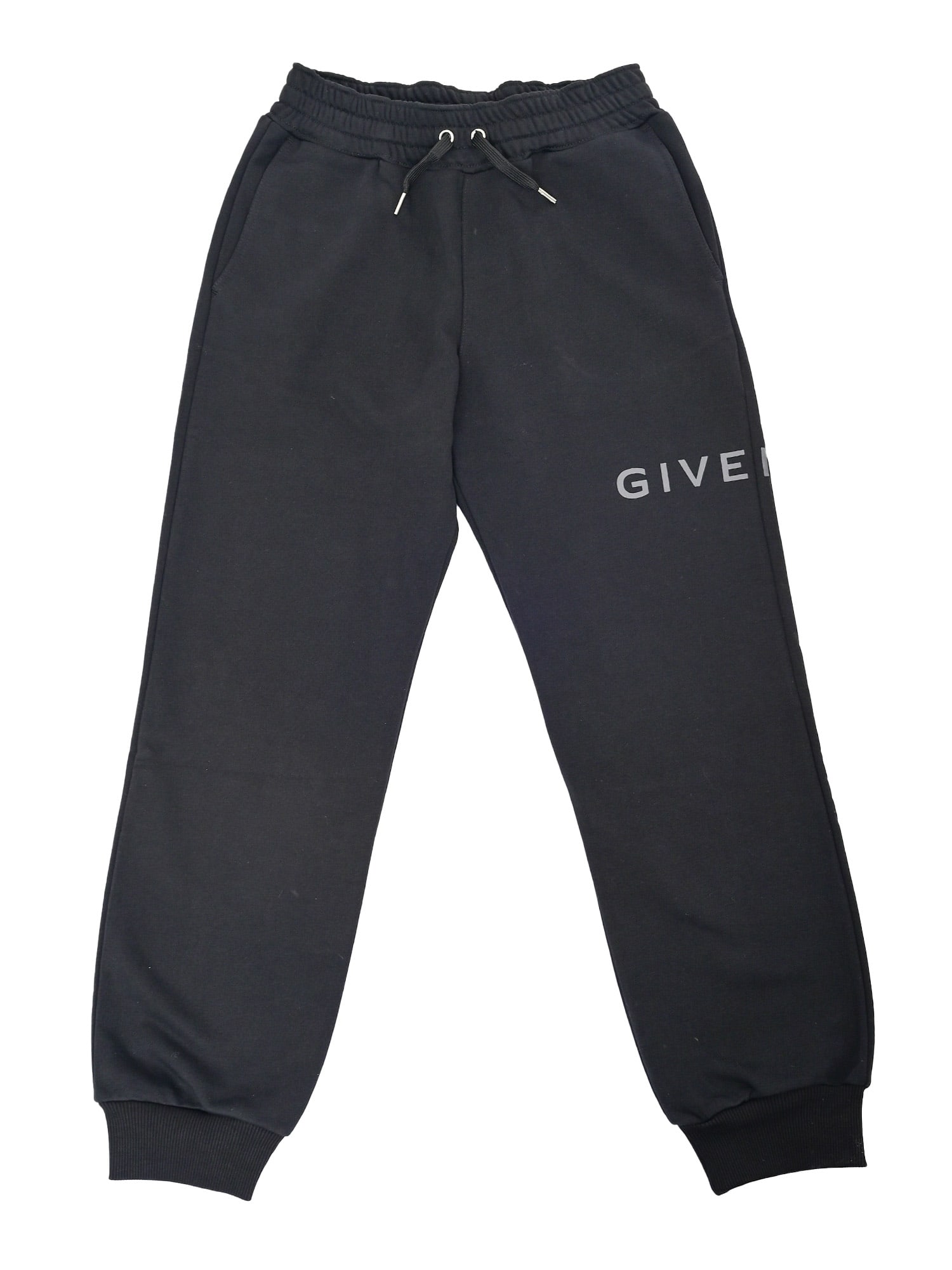 Fleece Trousers, 85% Organic Cotton 15% Polyester, Elasticated Waist With Drawstring, Givenchy Print On Left Side, 4g Print Under Back Pocket.
